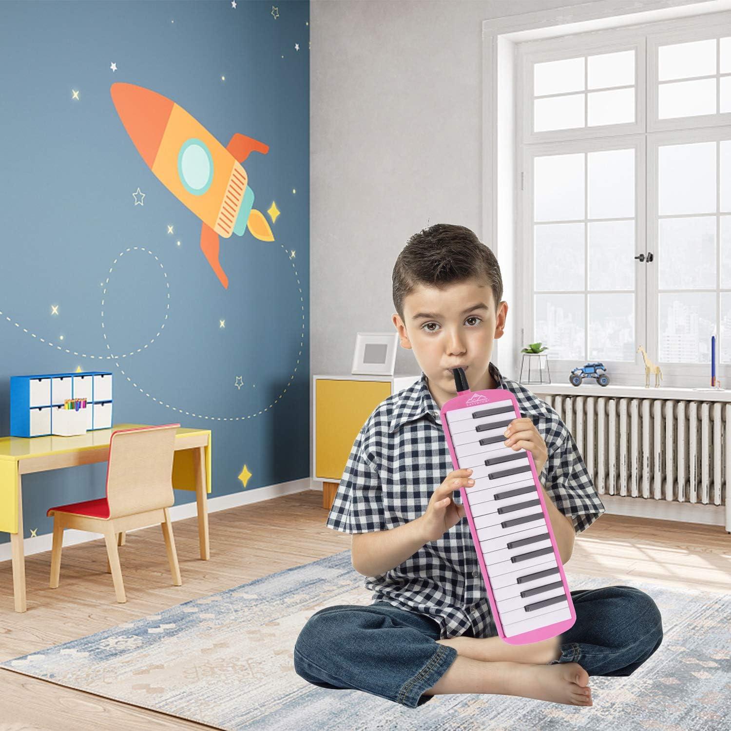 Melodica EastRock 32 Teclas Rosa con Bolsa y Boquillas