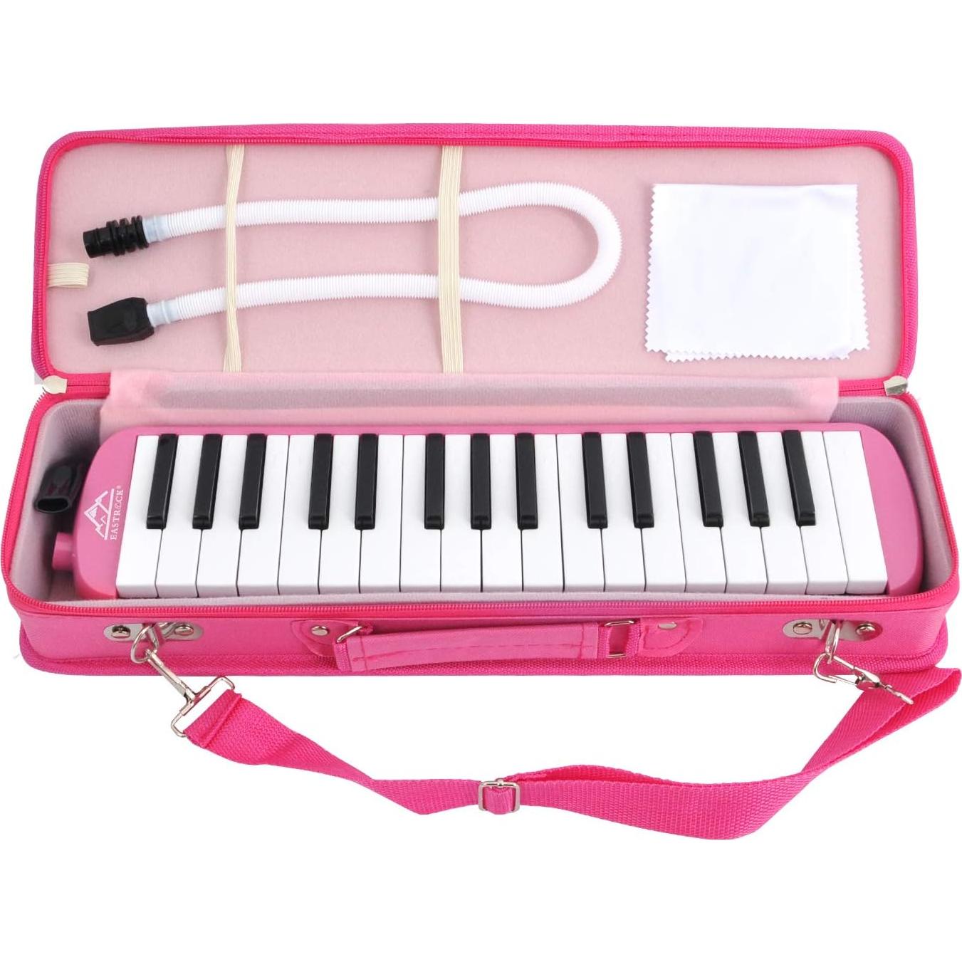 Melodica EastRock 32 Teclas Rosa con Bolsa y Boquillas