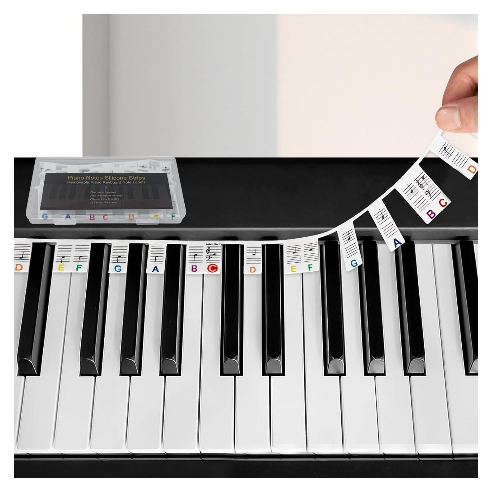 Cubiertas de Teclas de Piano Silicona Zufecy 88 Teclas Colorido