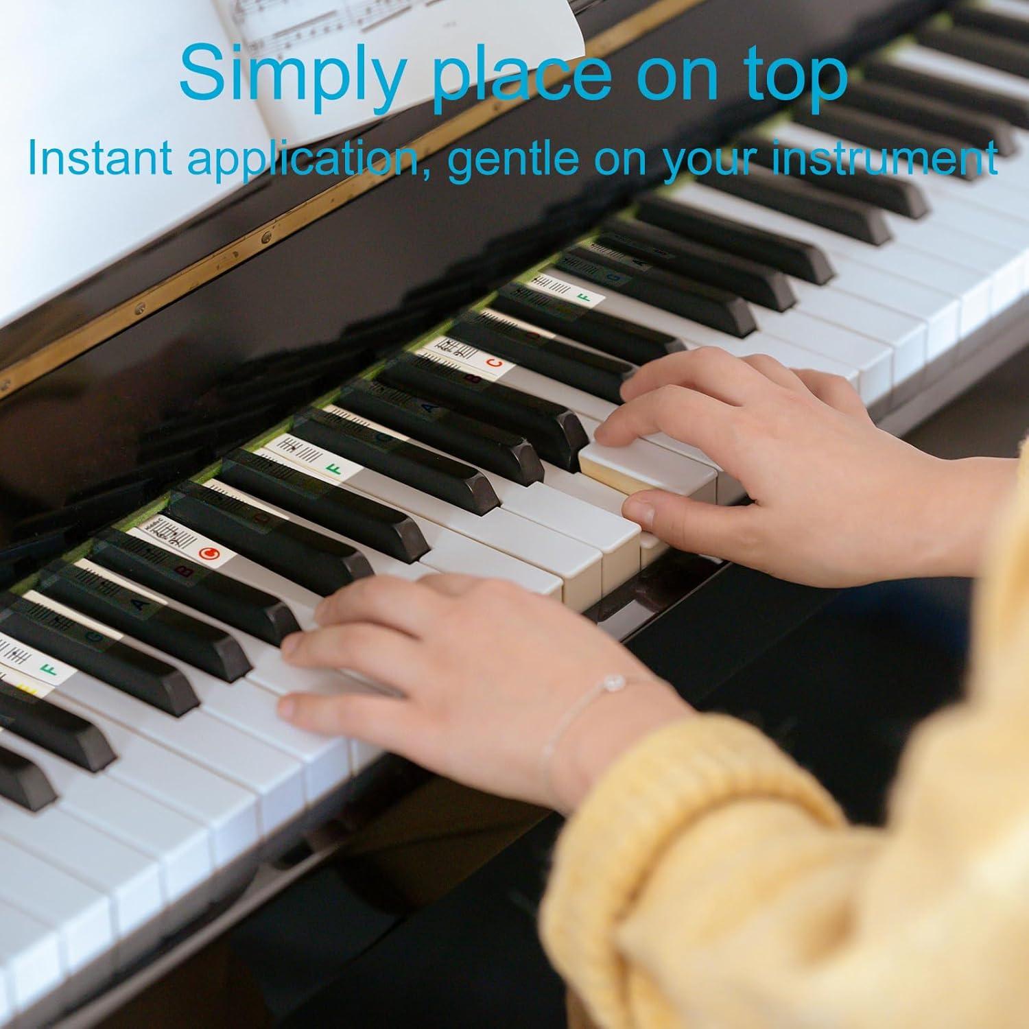 Cubiertas de Teclas de Piano Silicona Zufecy 88 Teclas Colorido