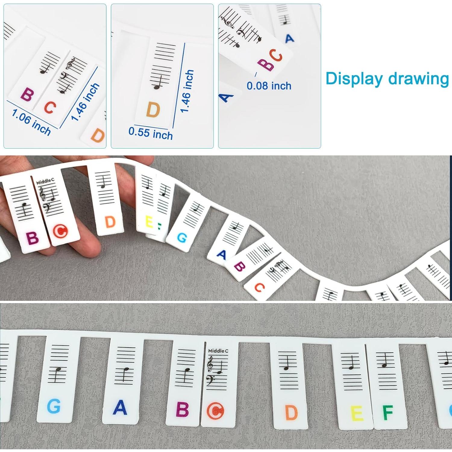 Cubiertas de Teclas de Piano Silicona Zufecy 88 Teclas Colorido