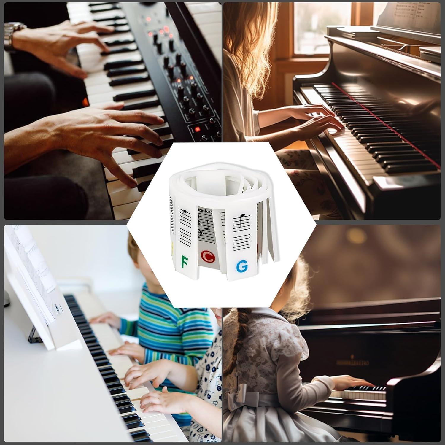 Cubiertas de Teclas de Piano Silicona Zufecy 88 Teclas Colorido