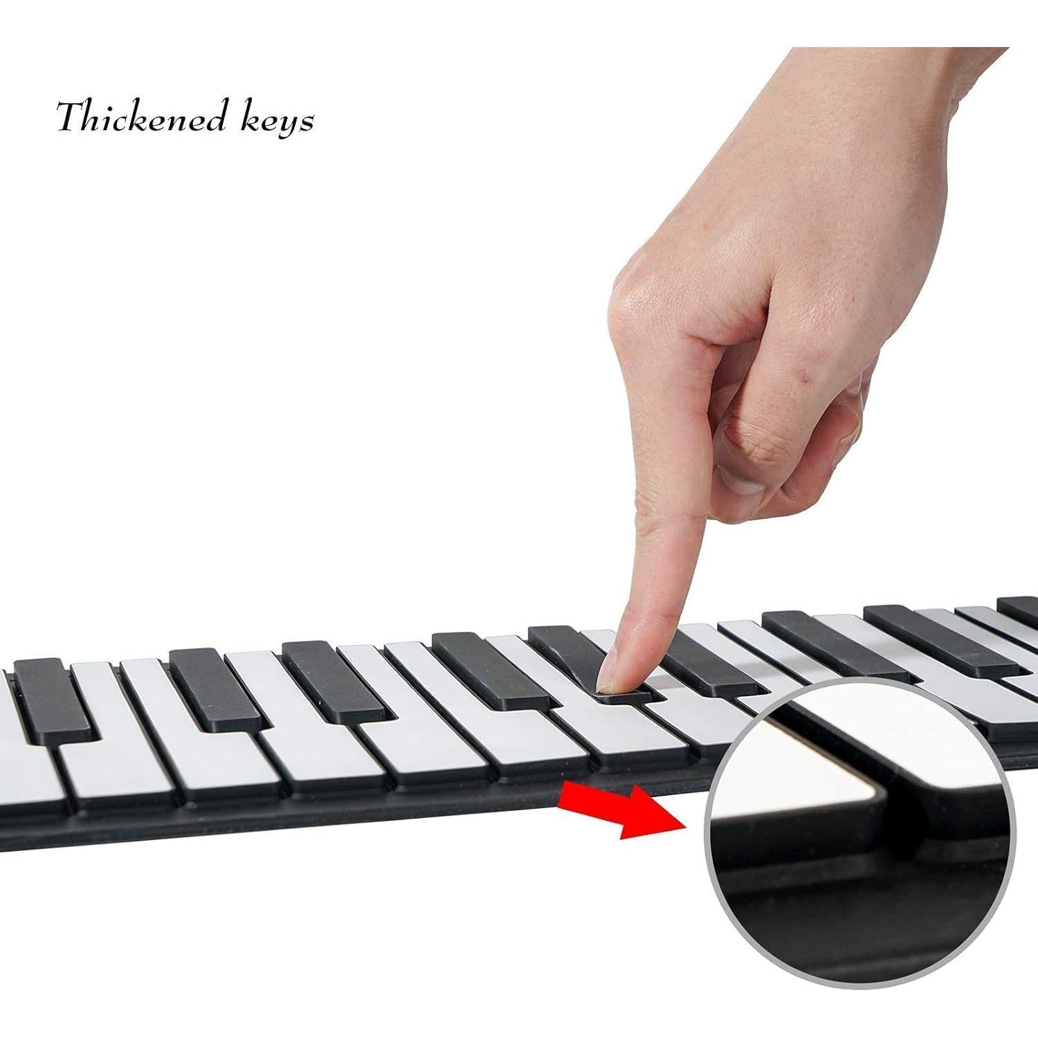 Teclado de Piano Plegable Vhffoso 88 Teclas Portátil
