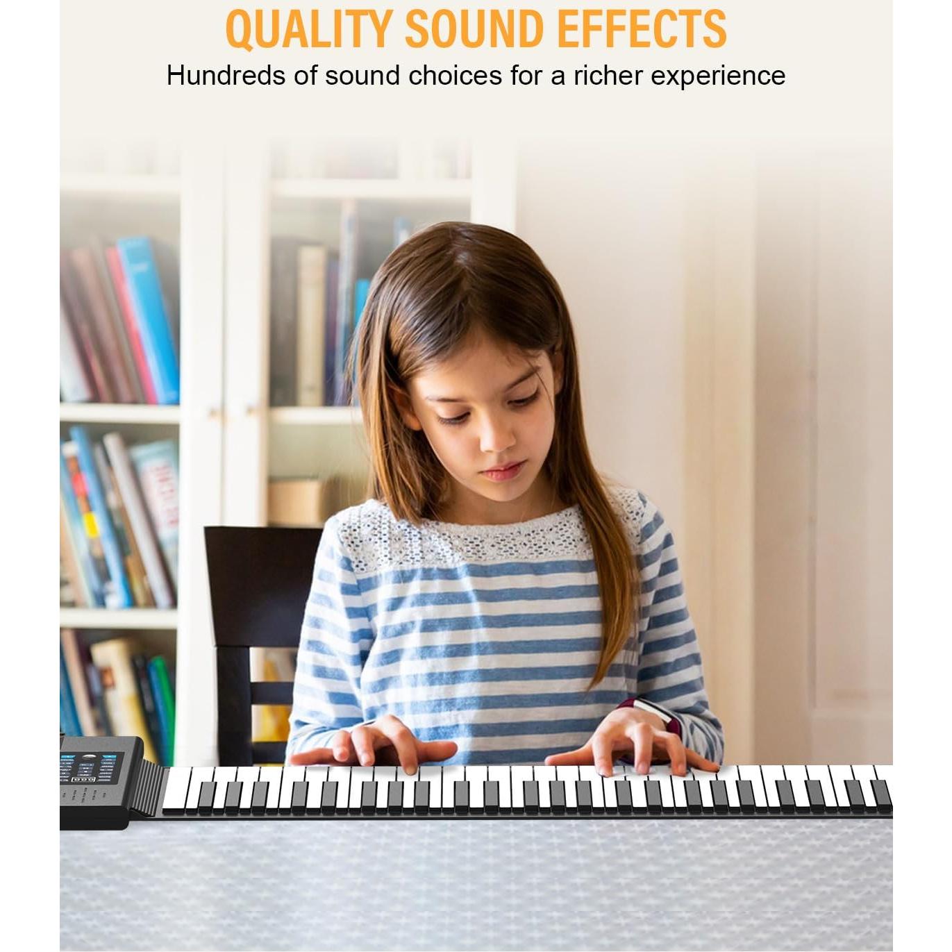 Piano Plegable KONIX PD61 de 61 Teclas Portátil Recargable