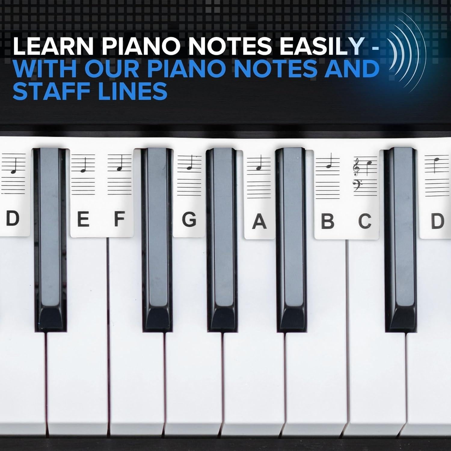 Etiquetas de Notas para Piano H&M Sound Mart - Adhesivo Nano