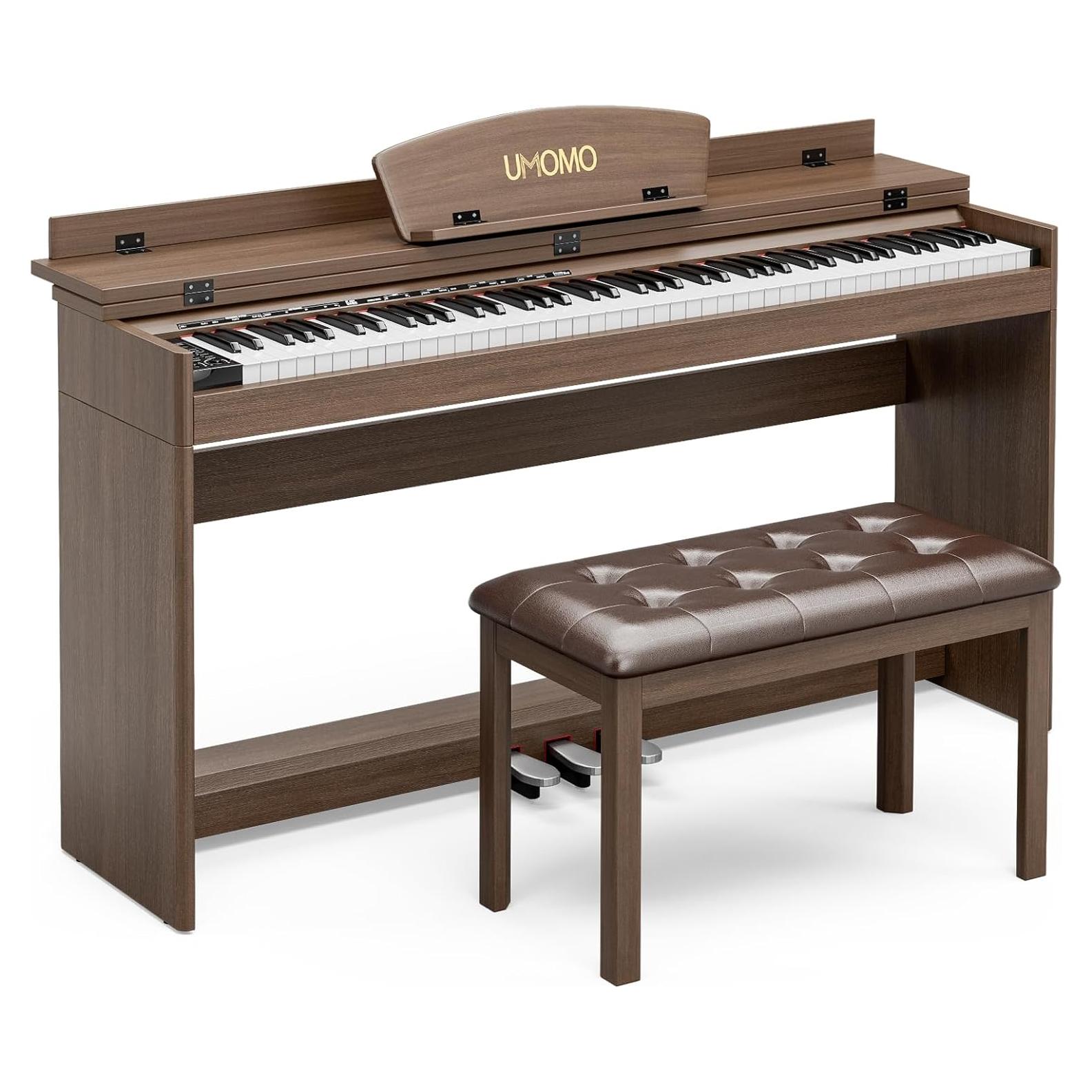 Teclado Piano Digital UMOMO U-710 88 Teclas con Pedales y Soporte