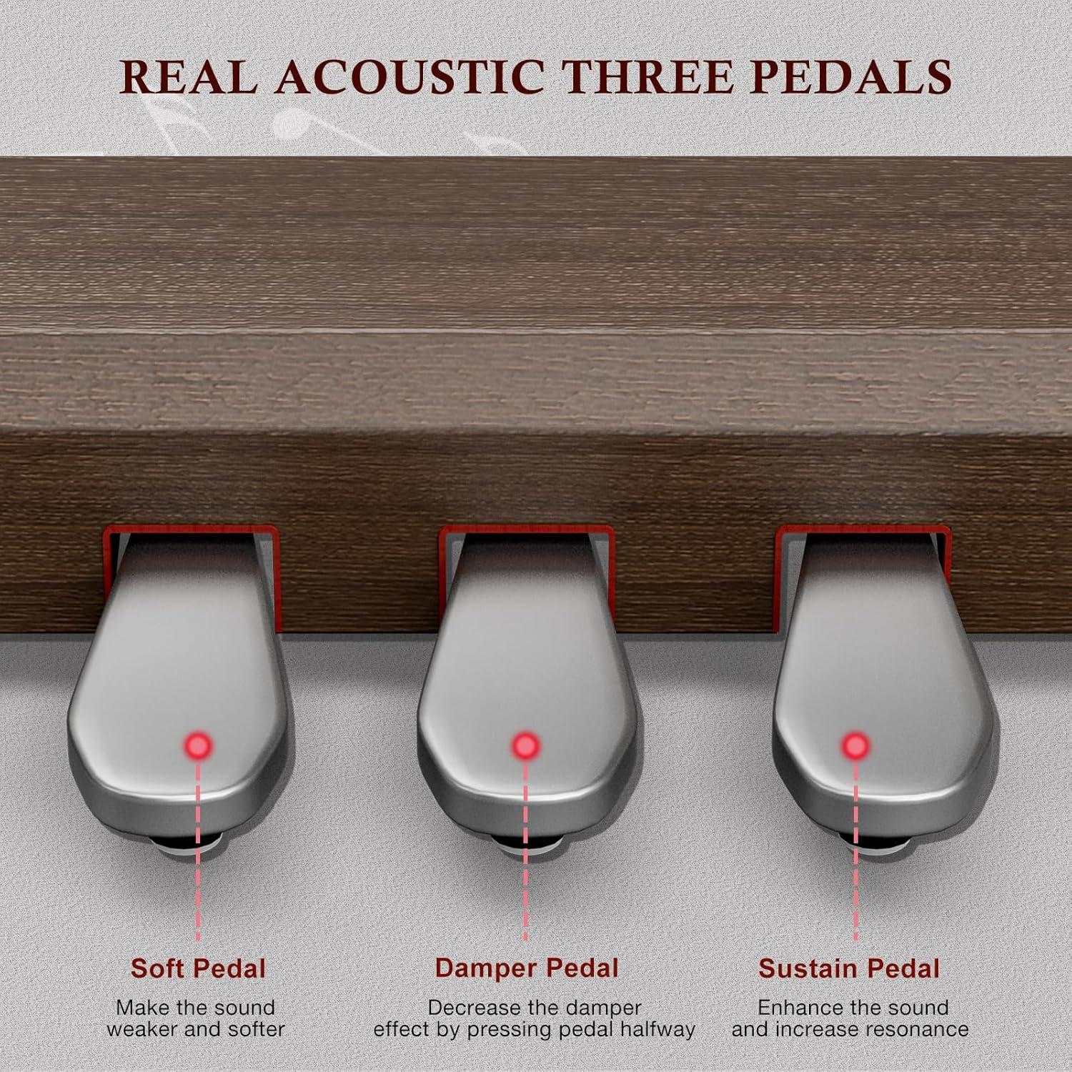 Teclado Piano Digital UMOMO U-710 88 Teclas con Pedales y Soporte