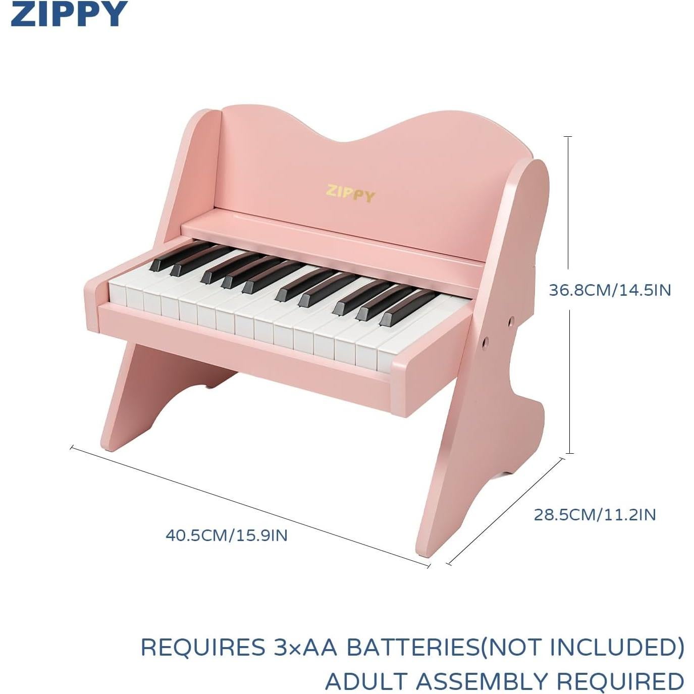 Piano Digital ZIPPY para Niños 25 Teclas Rosa Educativo
