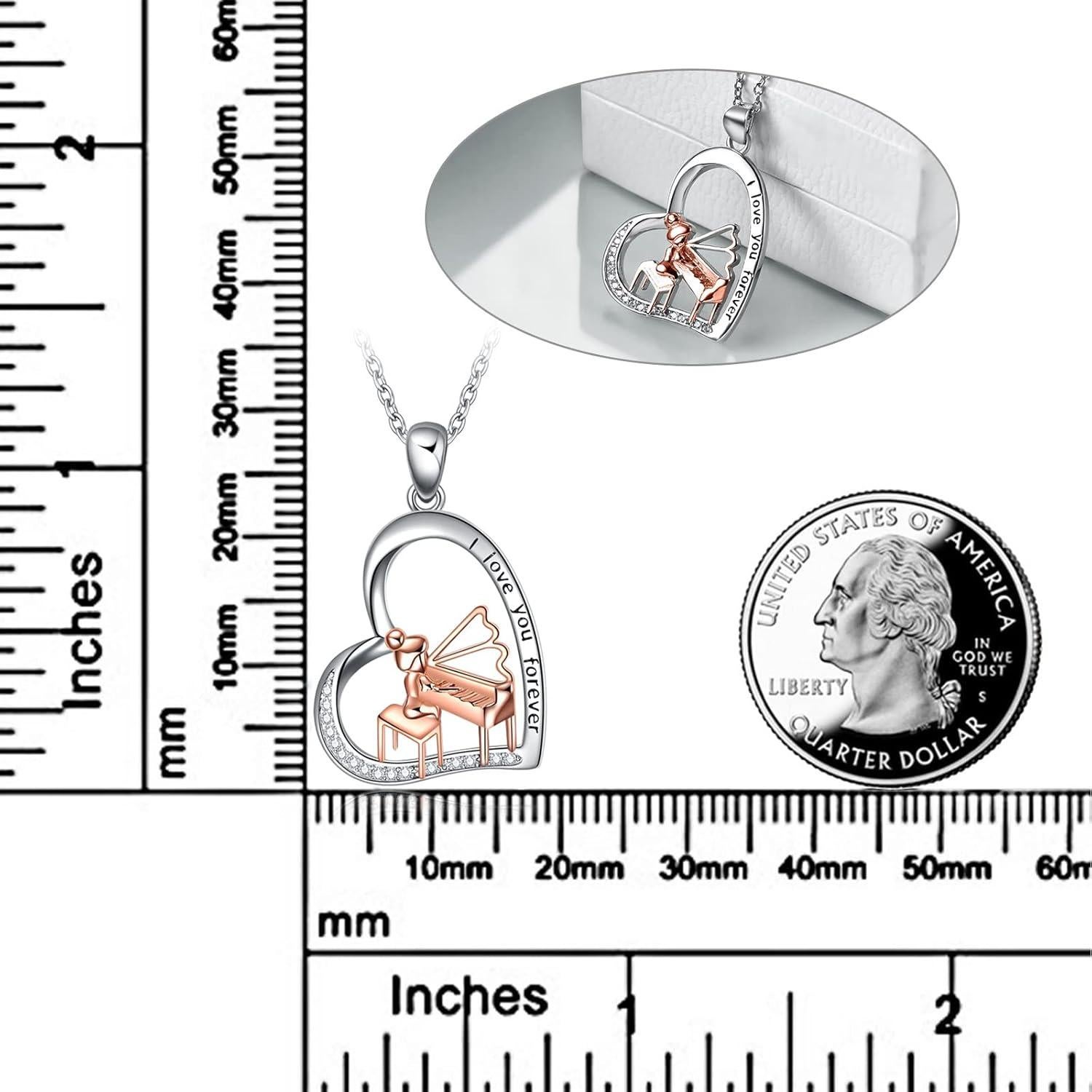 Collar de Piano en Plata Esterlina 925 CRMAD para Mujeres