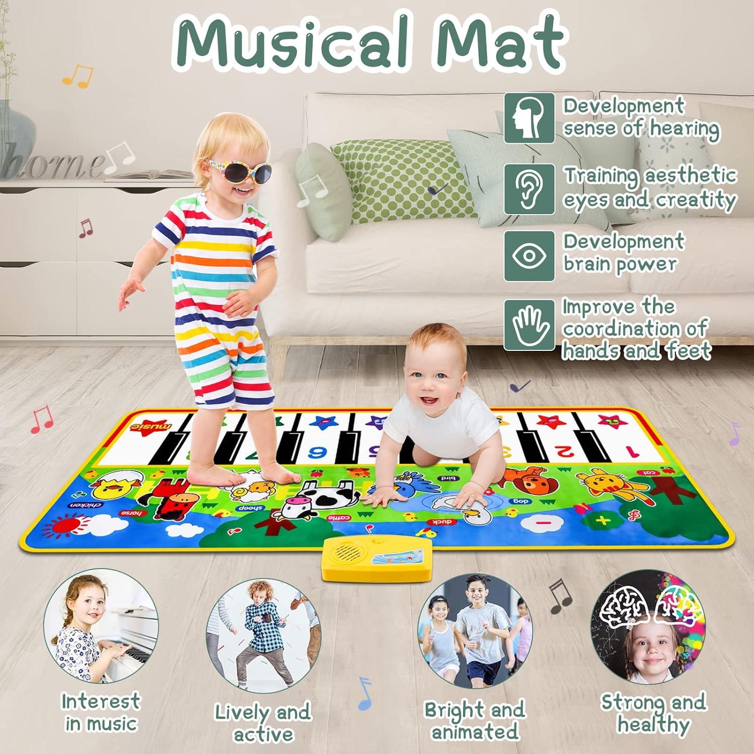 Alfombra de Piano M SANMERSEN 135x58 cm con Sonidos de Animales