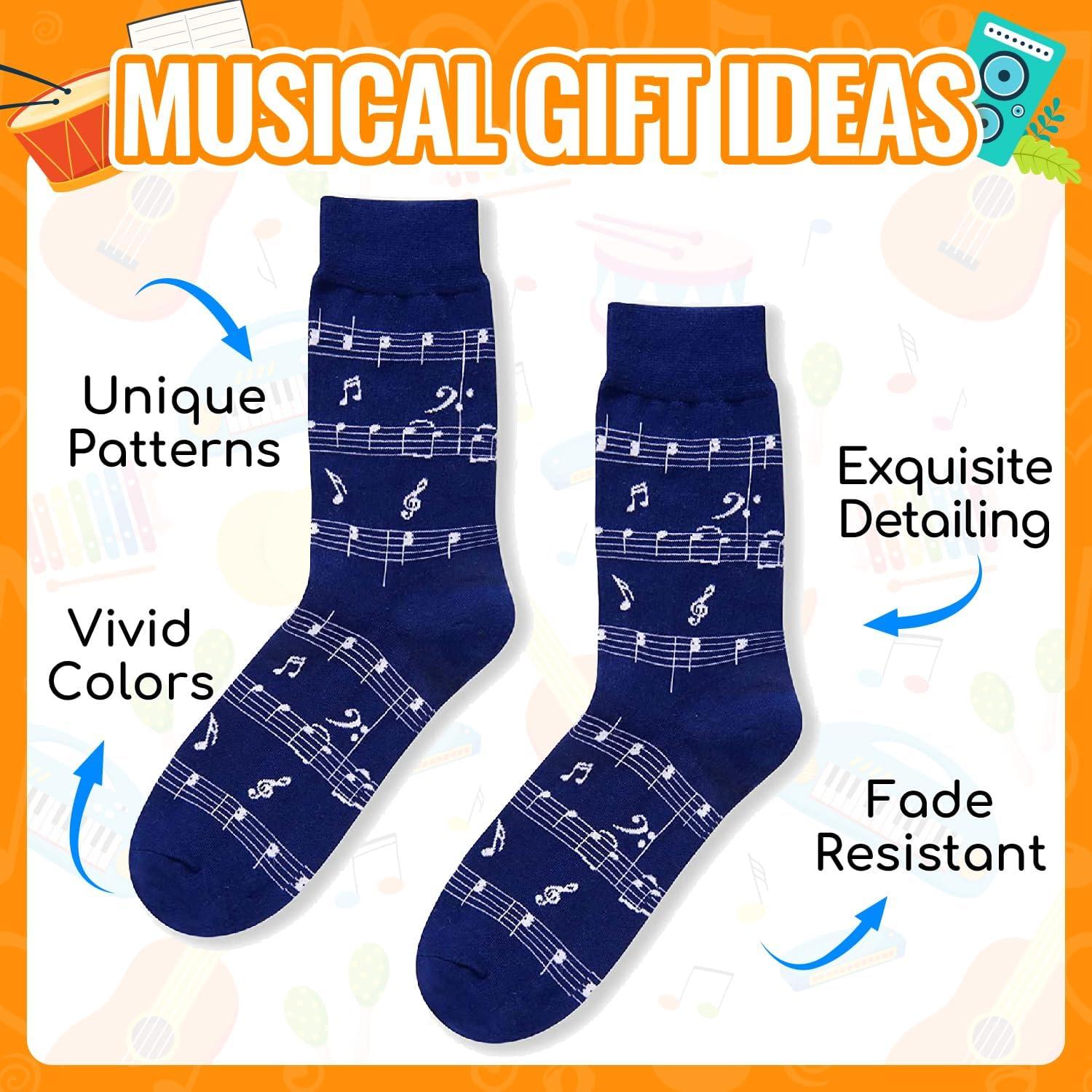 Calcetines Musicales para Hombres HAPPYPOP - Diseño de Notas