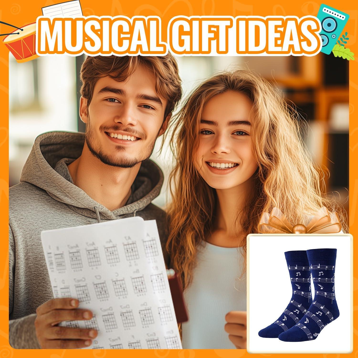 Calcetines Musicales para Hombres HAPPYPOP - Diseño de Notas