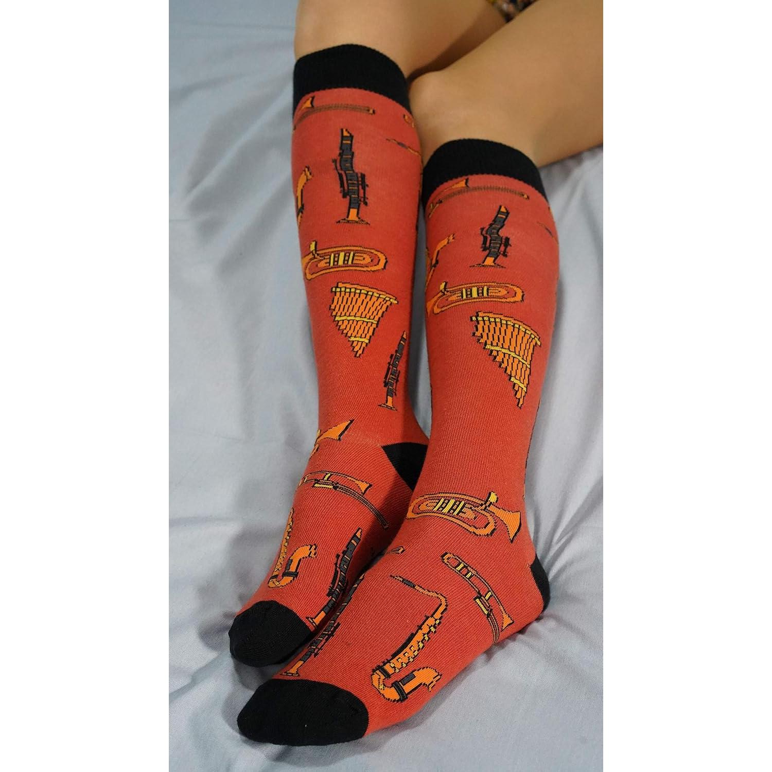 Calcetines de Lujo para Mujer - 5 Pares Coloridos hasta la Rodilla