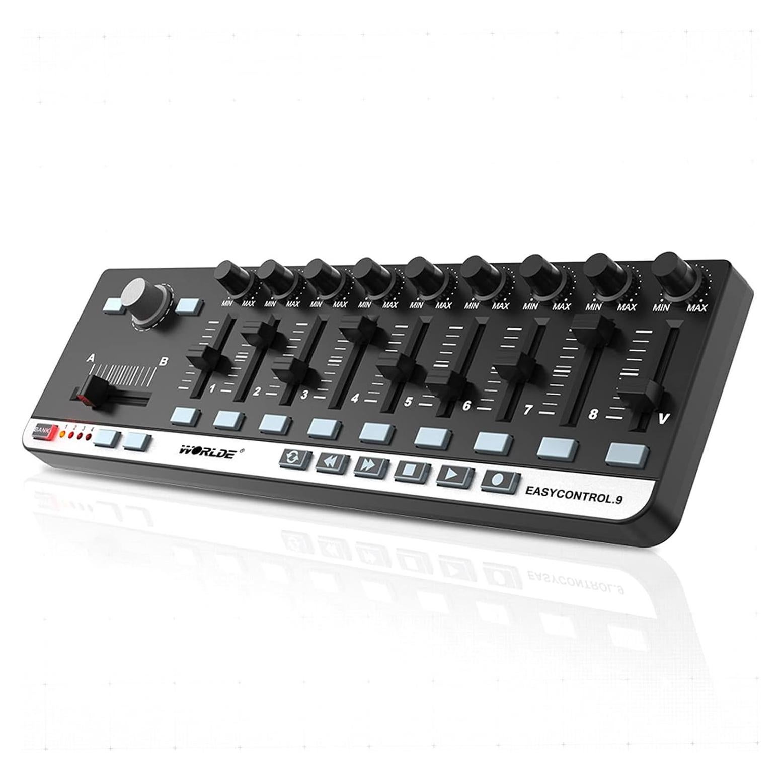 Controlador MIDI portátil ERYUE Slim-Line USB 34x10cm