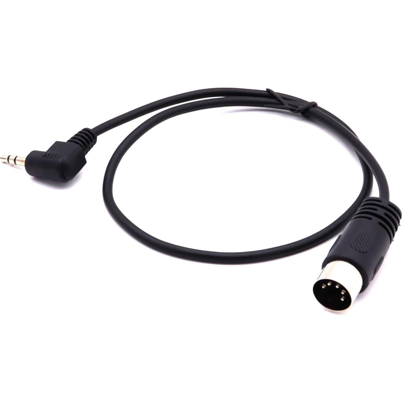 Cable MIDI 5 Pines DIN LOKEKE a 3.5mm 0.5m Negro