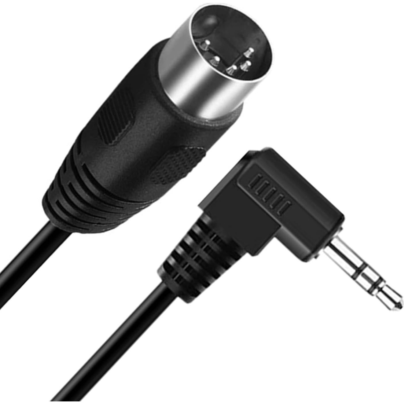 Cable MIDI 5 Pines DIN LOKEKE a 3.5mm 0.5m Negro
