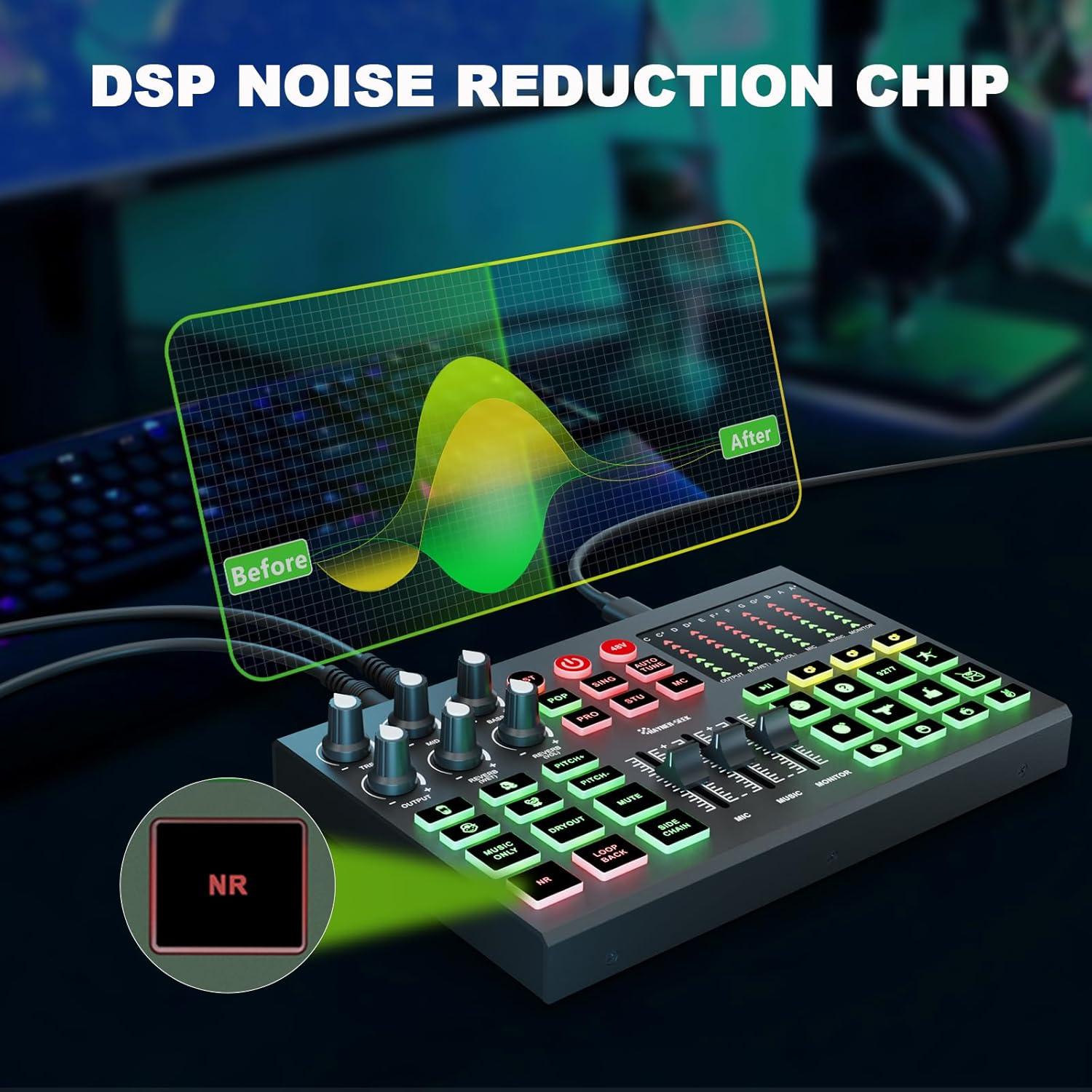 Equipo de Podcast para 2 Personas - Mezclador DJ MHS134