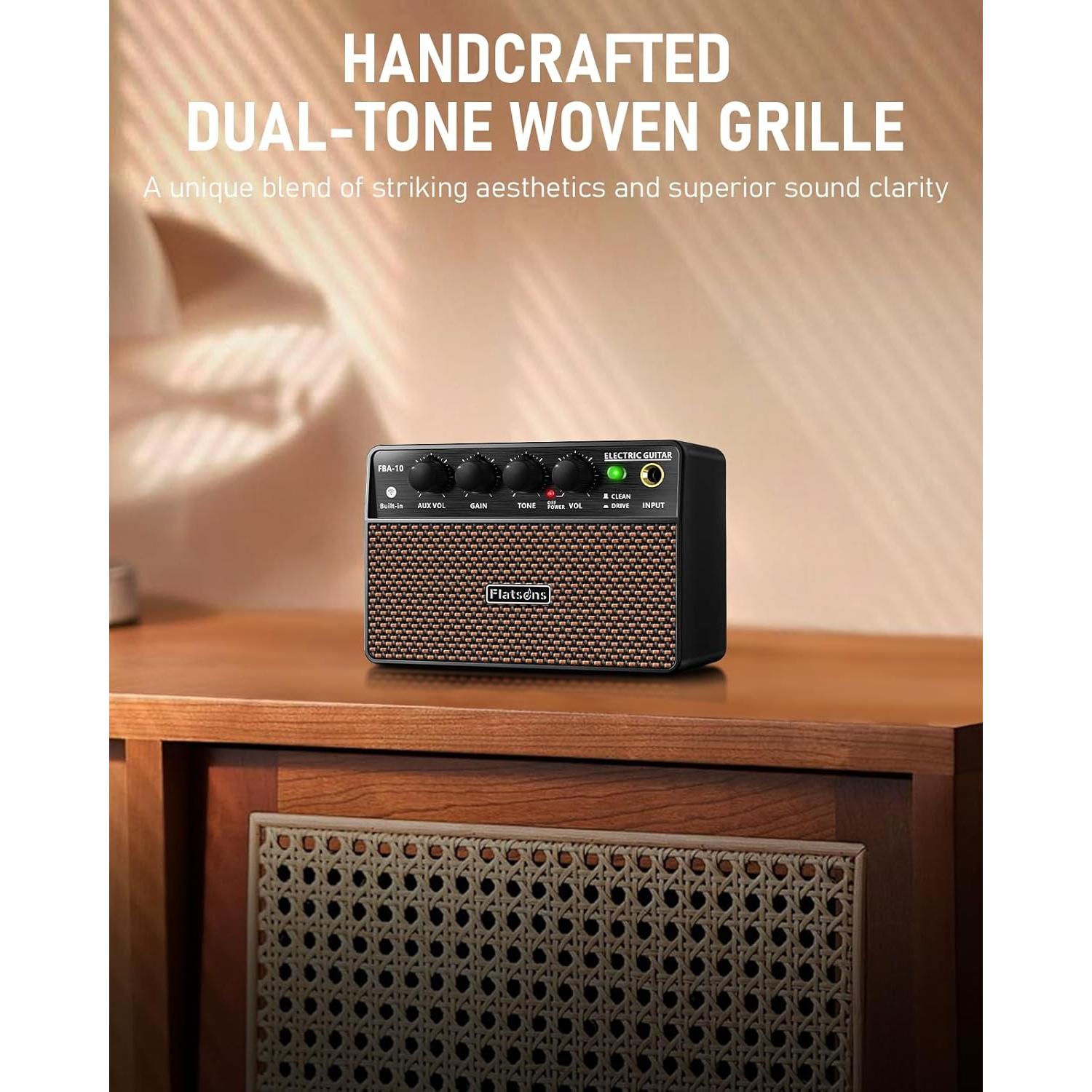 Amplificador de guitarra FBA-10 Flatsons 10W portátil USB-C