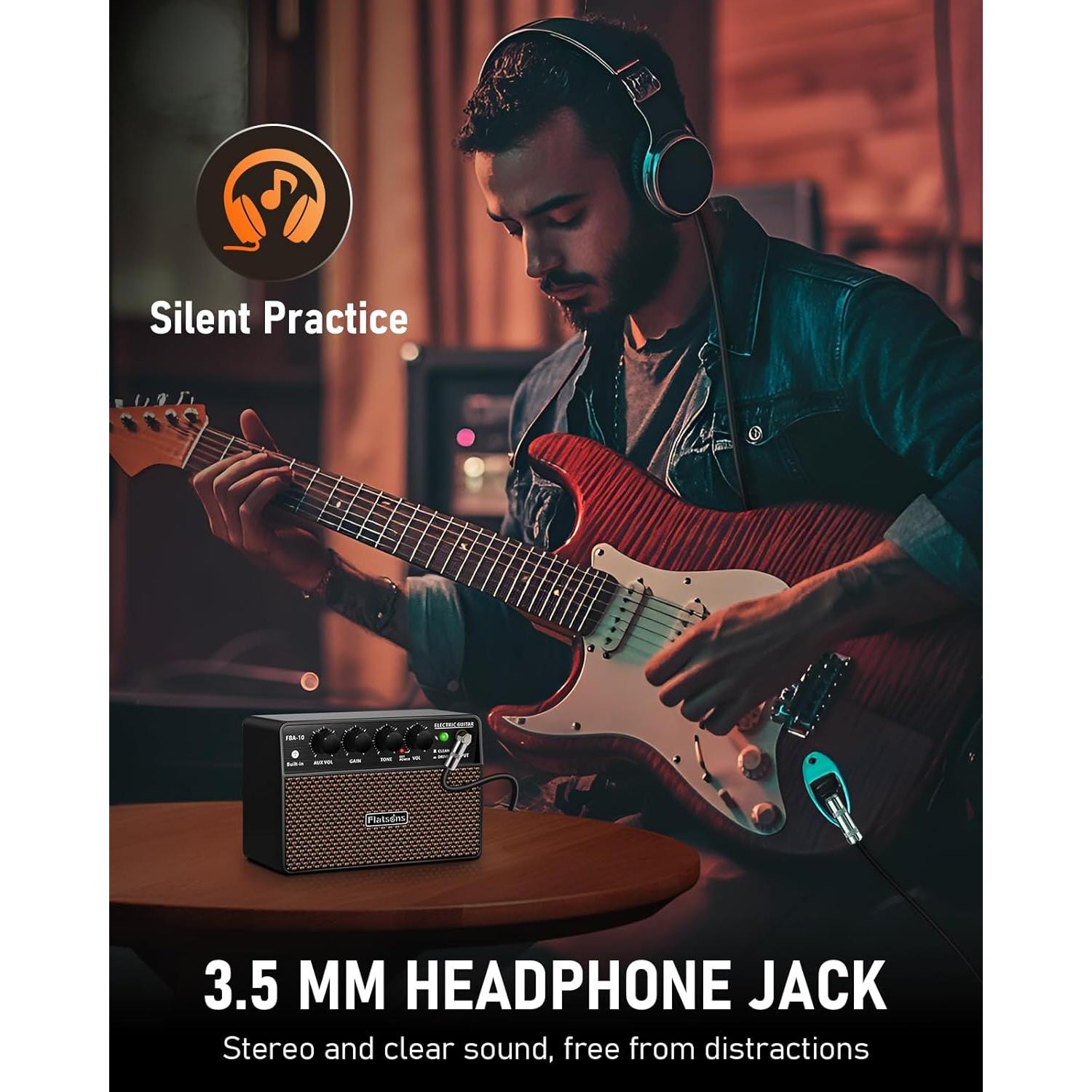 Amplificador de guitarra FBA-10 Flatsons 10W portátil USB-C