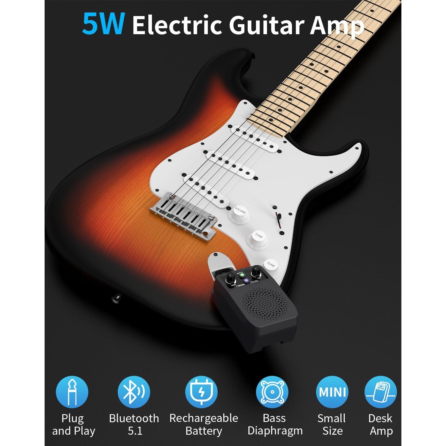 Amplificador de guitarra JOYO JA-05G 5W portátil Bluetooth 4 efectos