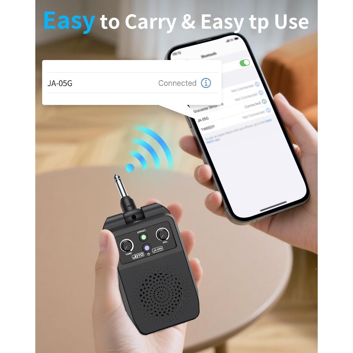 Amplificador de guitarra JOYO JA-05G 5W portátil Bluetooth 4 efectos