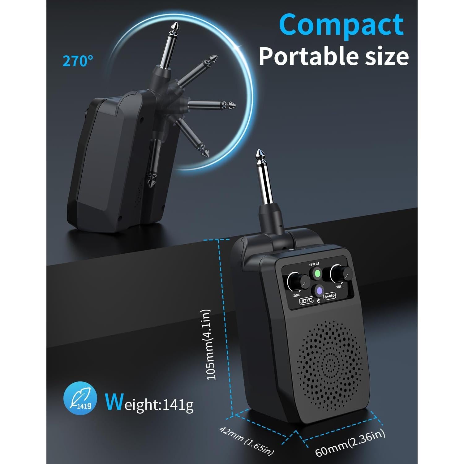 Amplificador de guitarra JOYO JA-05G 5W portátil Bluetooth 4 efectos