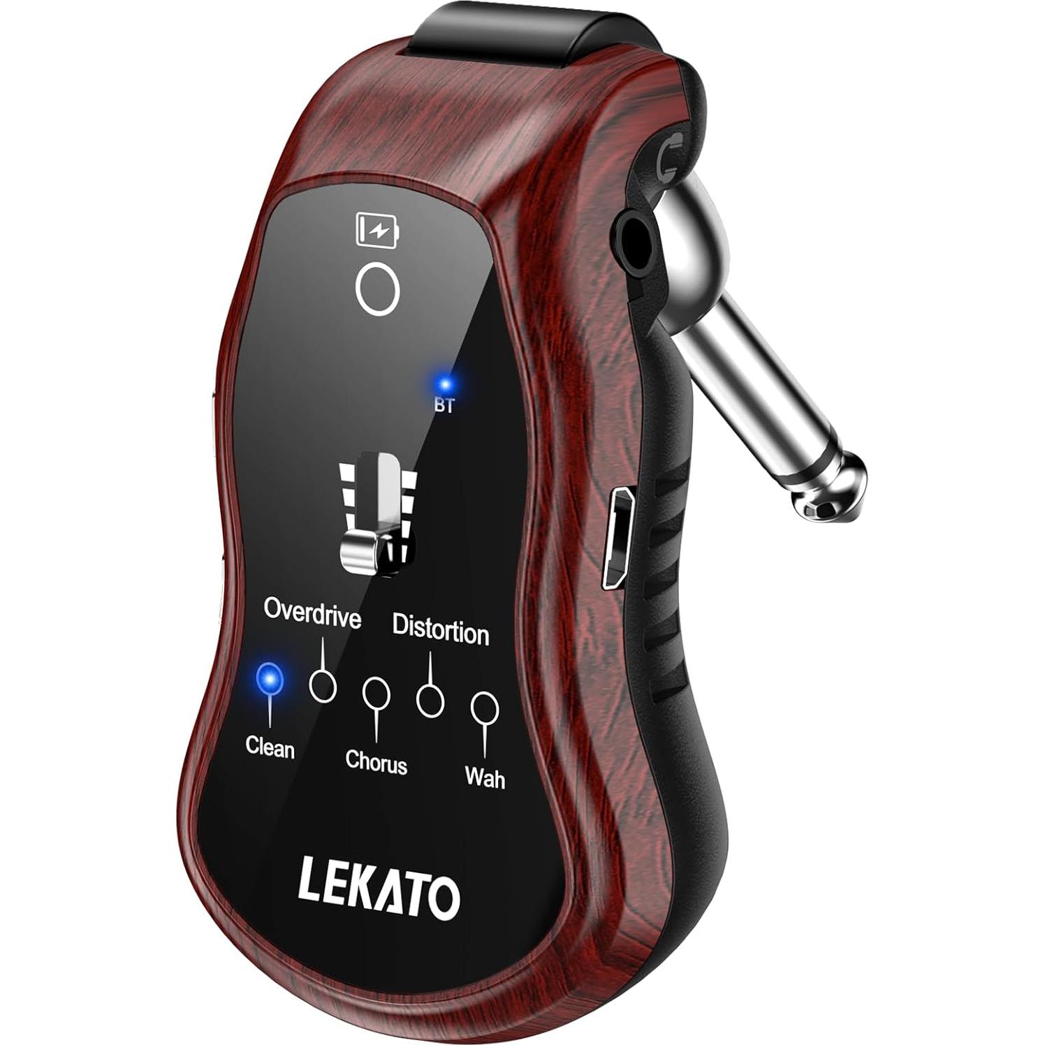 Amplificador de Auriculares LEKATO para Guitarra Eléctrica y Bajo, 5 Efectos