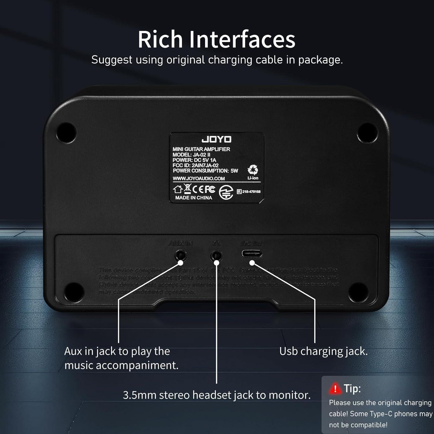 Amplificador de guitarra JOYO JA-02 II 5W Bluetooth portátil