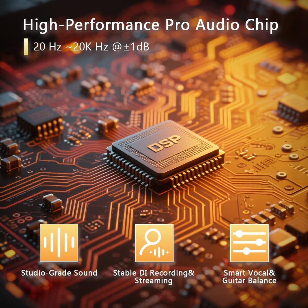 Amplificador de Guitarra Yuer BA-10Pro 10W Portátil con Efectos