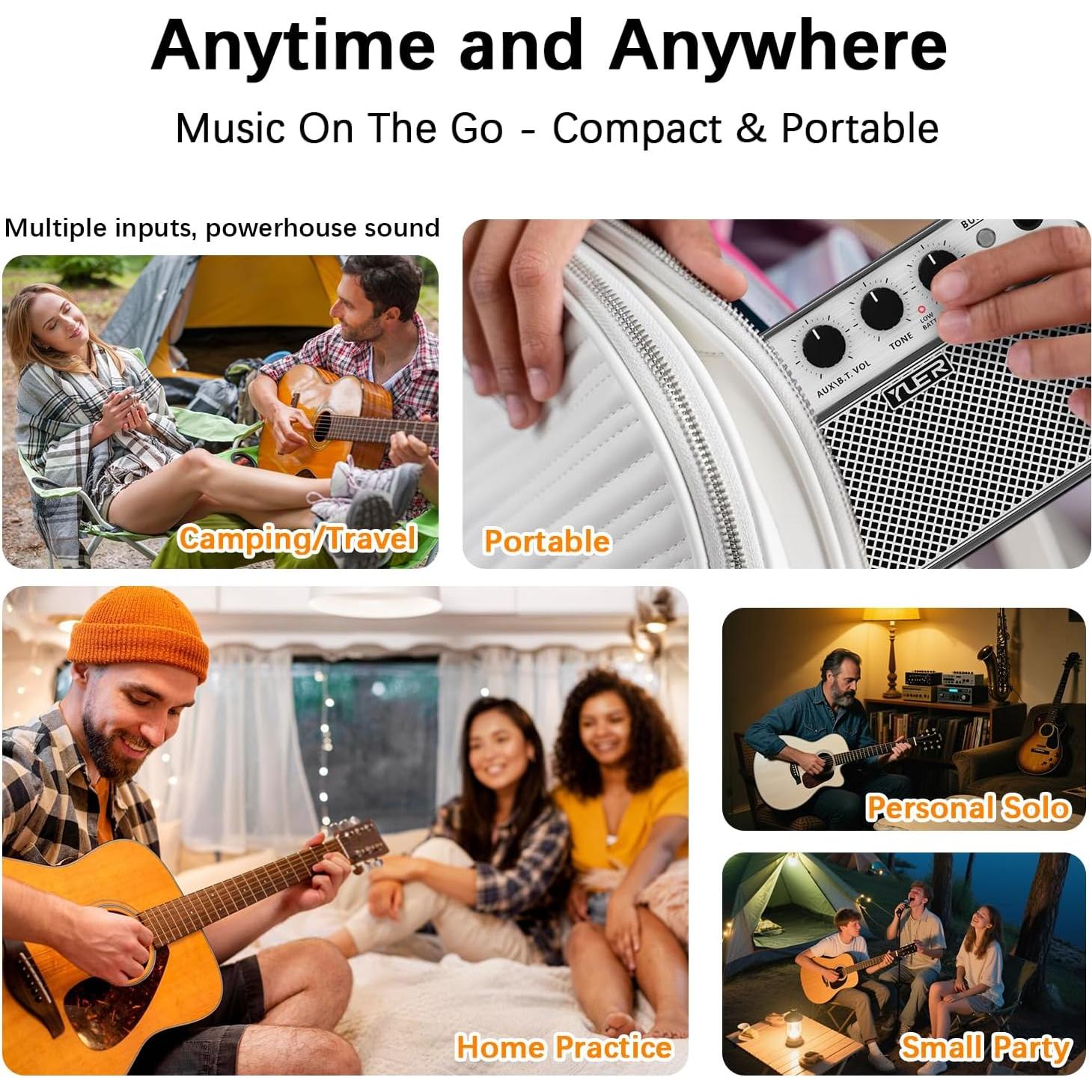 Amplificador de Guitarra Yuer BA-10Pro 10W Portátil con Efectos