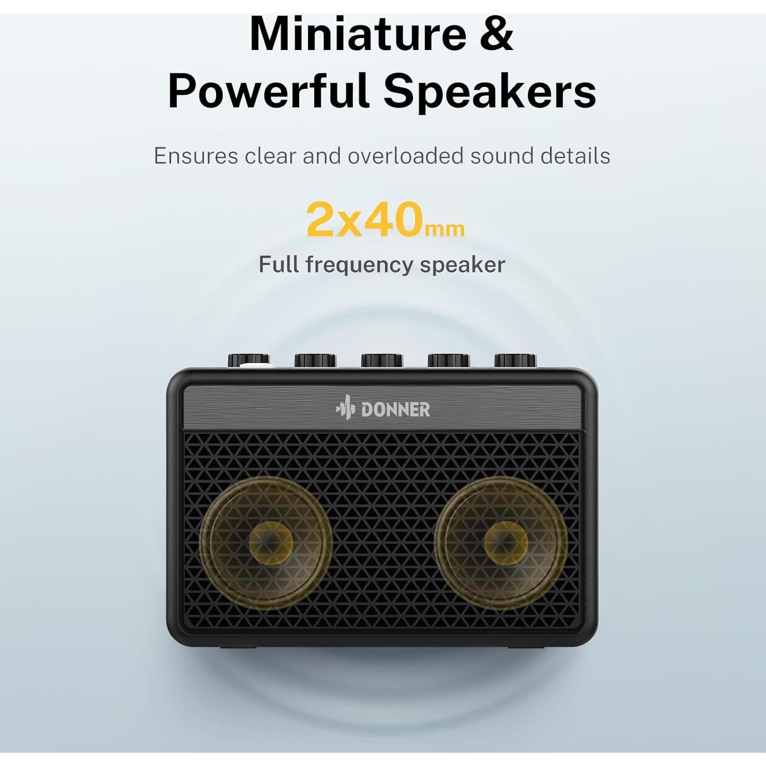 Amplificador de guitarra eléctrica Donner DA-10 5W portátil