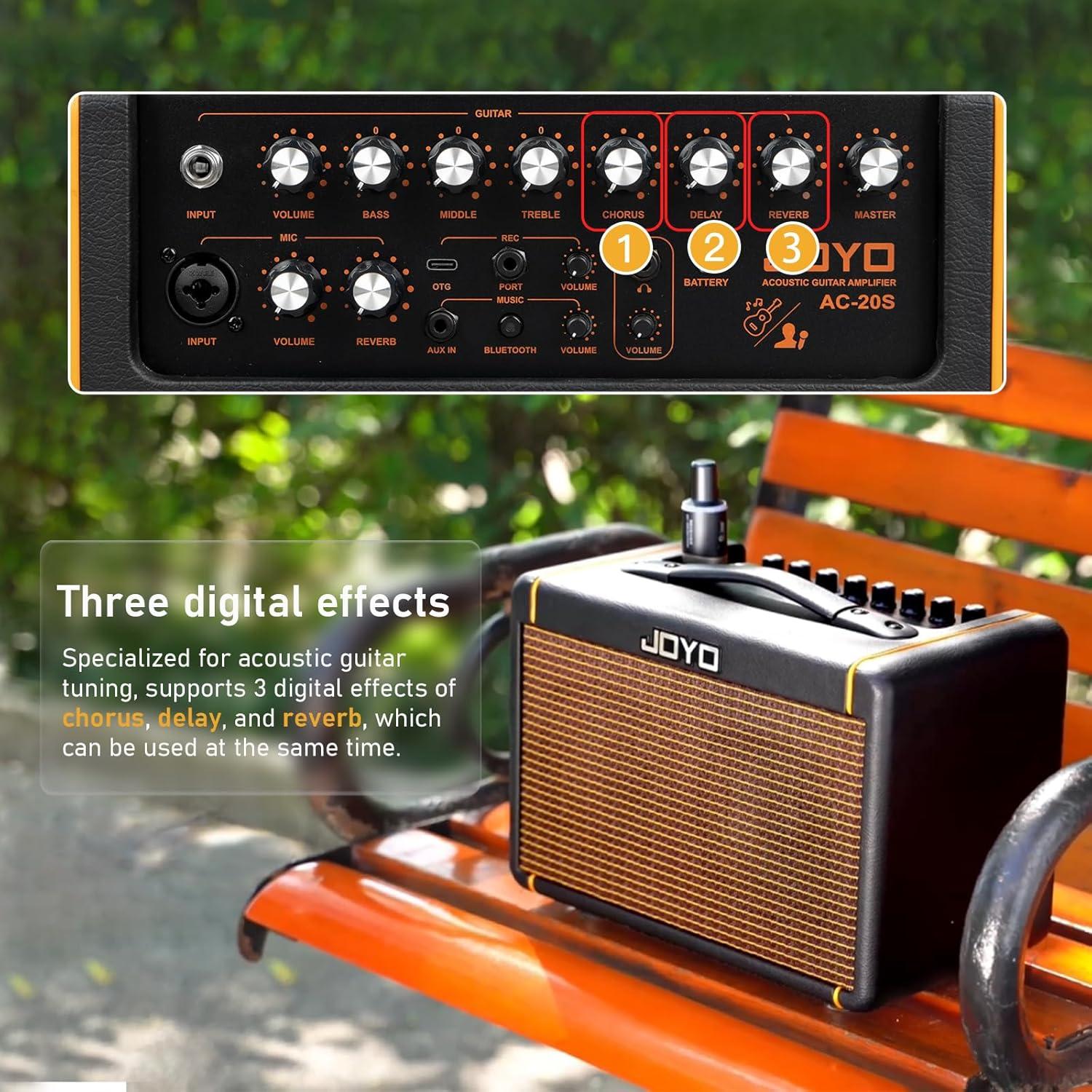 Amplificador de Guitarra Acústica JOYO AC-20S 20W Bluetooth