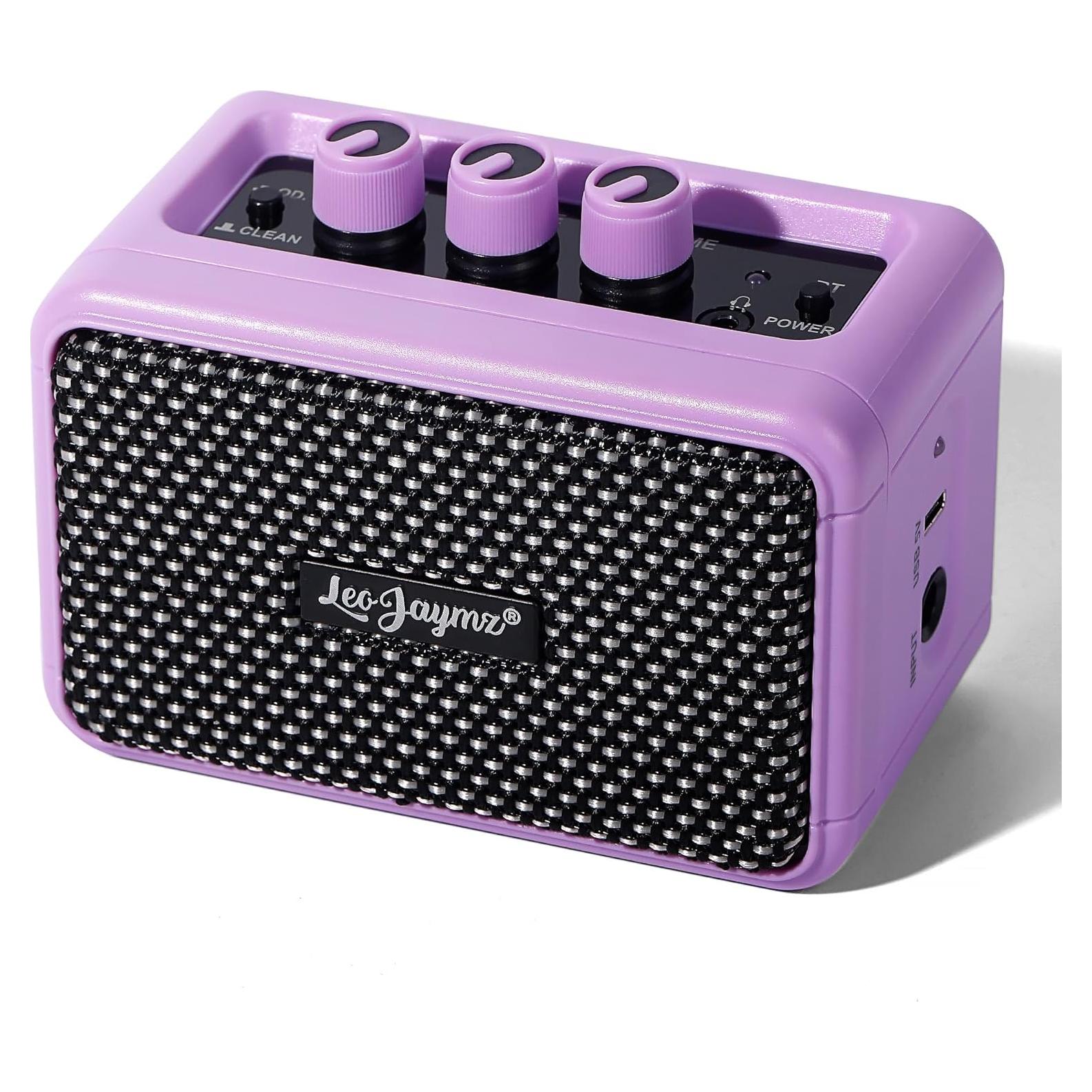 Amplificador de guitarra Leo Jaymz AM05 5W inalámbrico púrpura