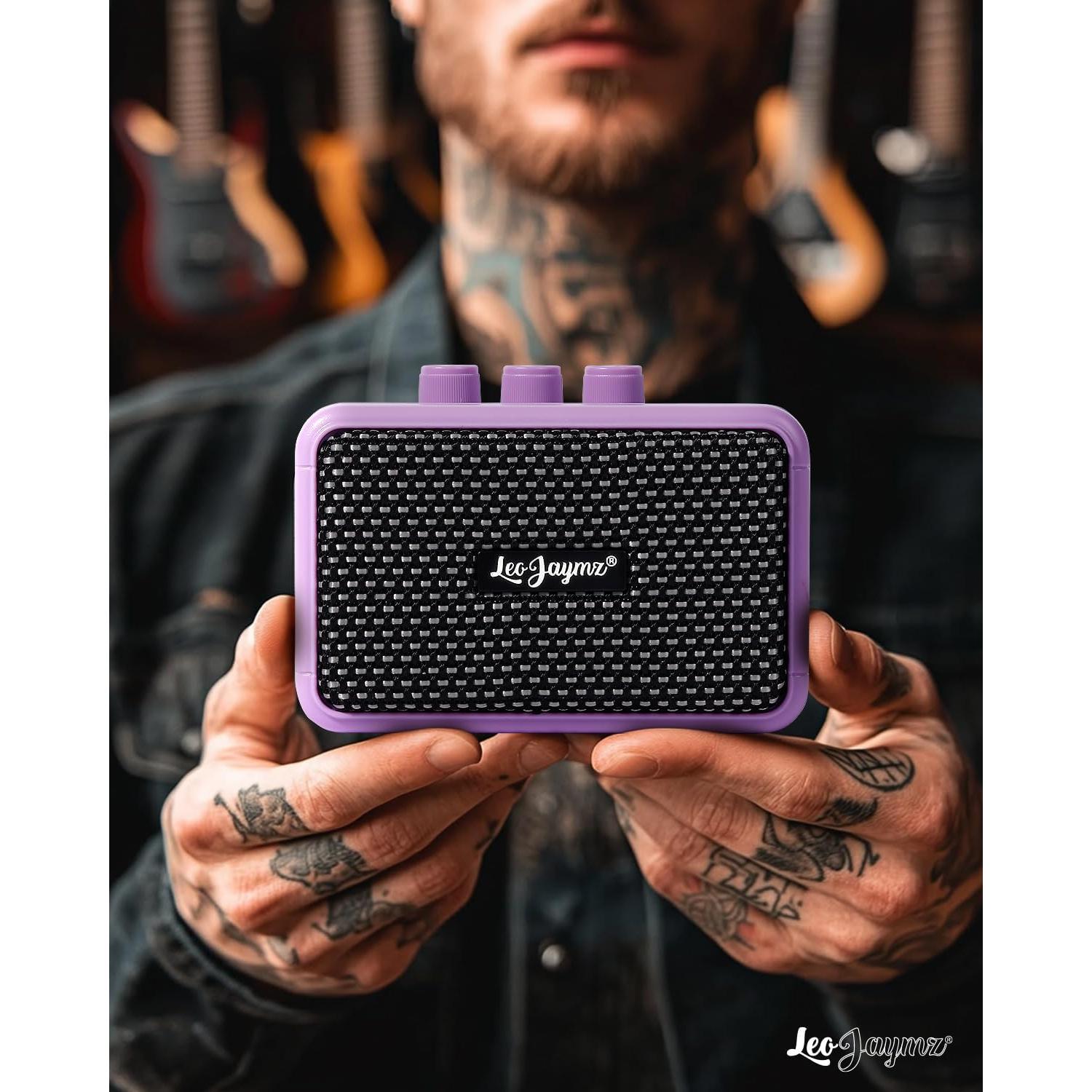 Amplificador de guitarra Leo Jaymz AM05 5W inalámbrico púrpura