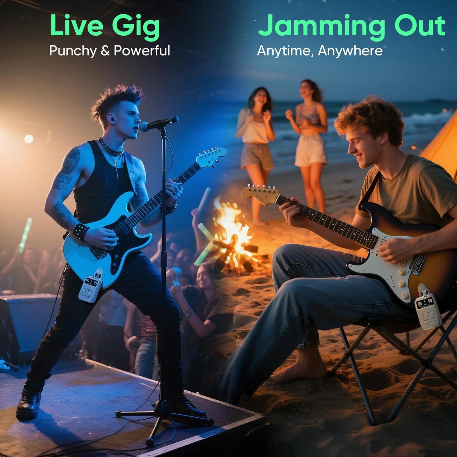 Amplificador de guitarra eléctrica Ueteto 5W Bluetooth 5.1