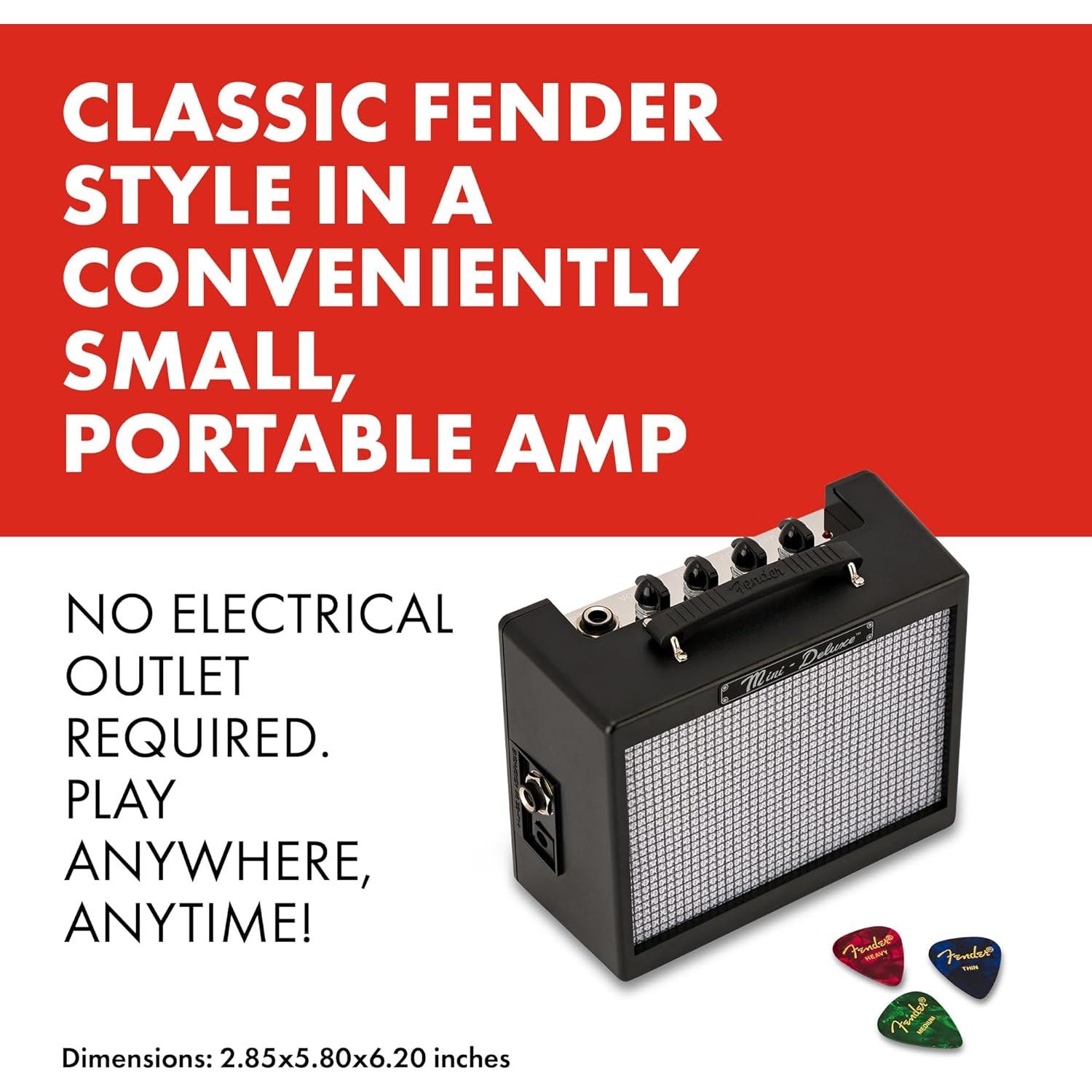 Amplificador de guitarra eléctrica Fender Mini Deluxe 1W negro