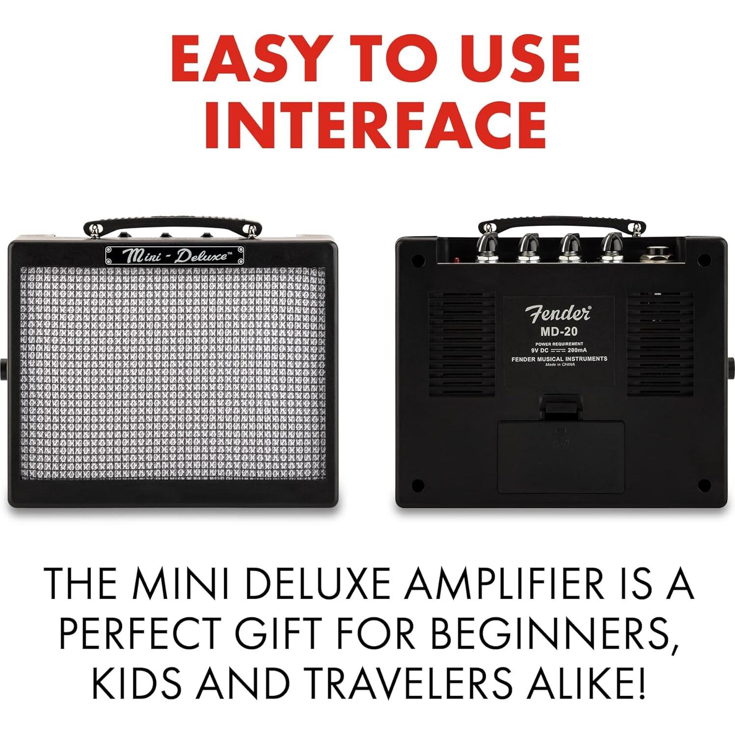 Amplificador de guitarra eléctrica Fender Mini Deluxe 1W negro