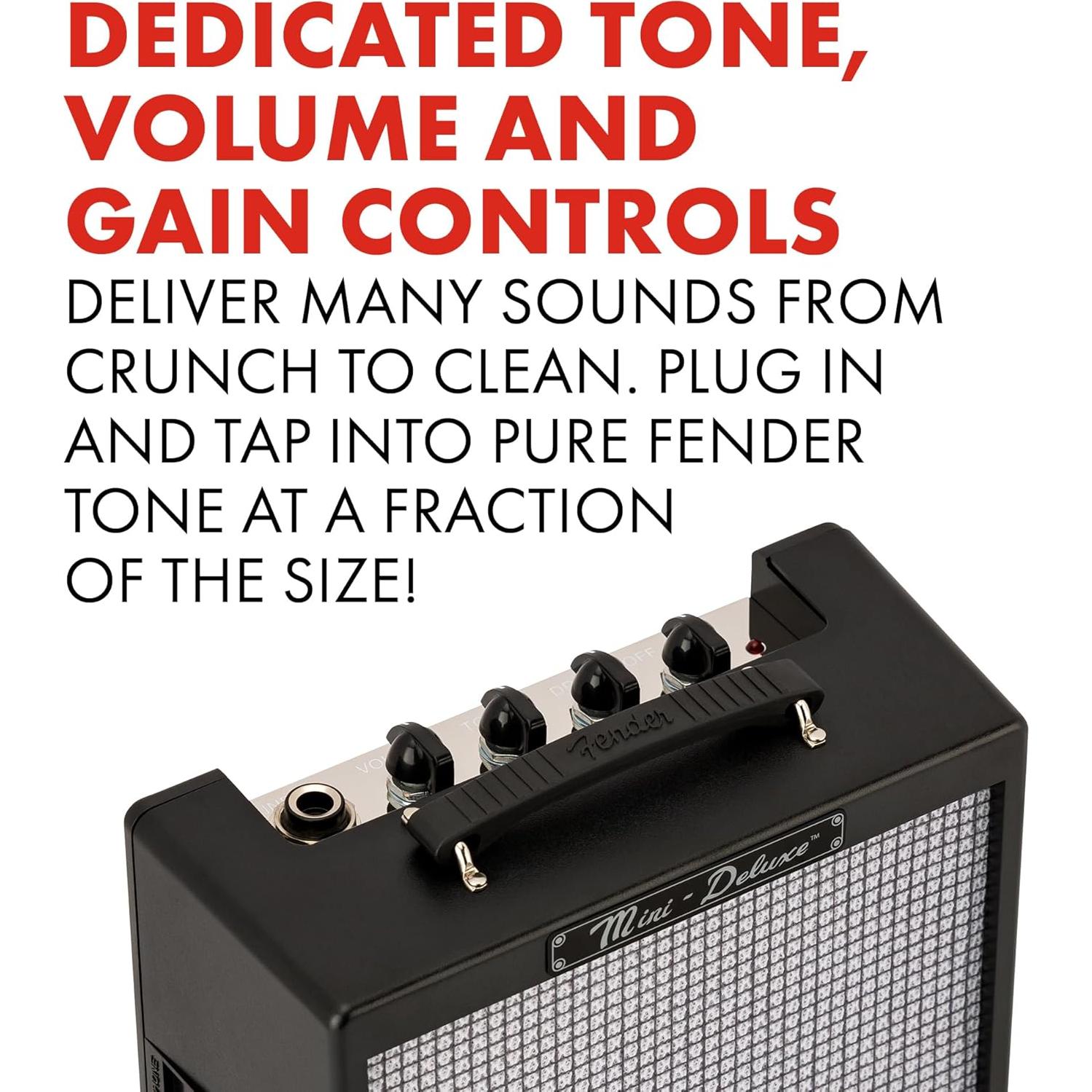 Amplificador de guitarra eléctrica Fender Mini Deluxe 1W negro