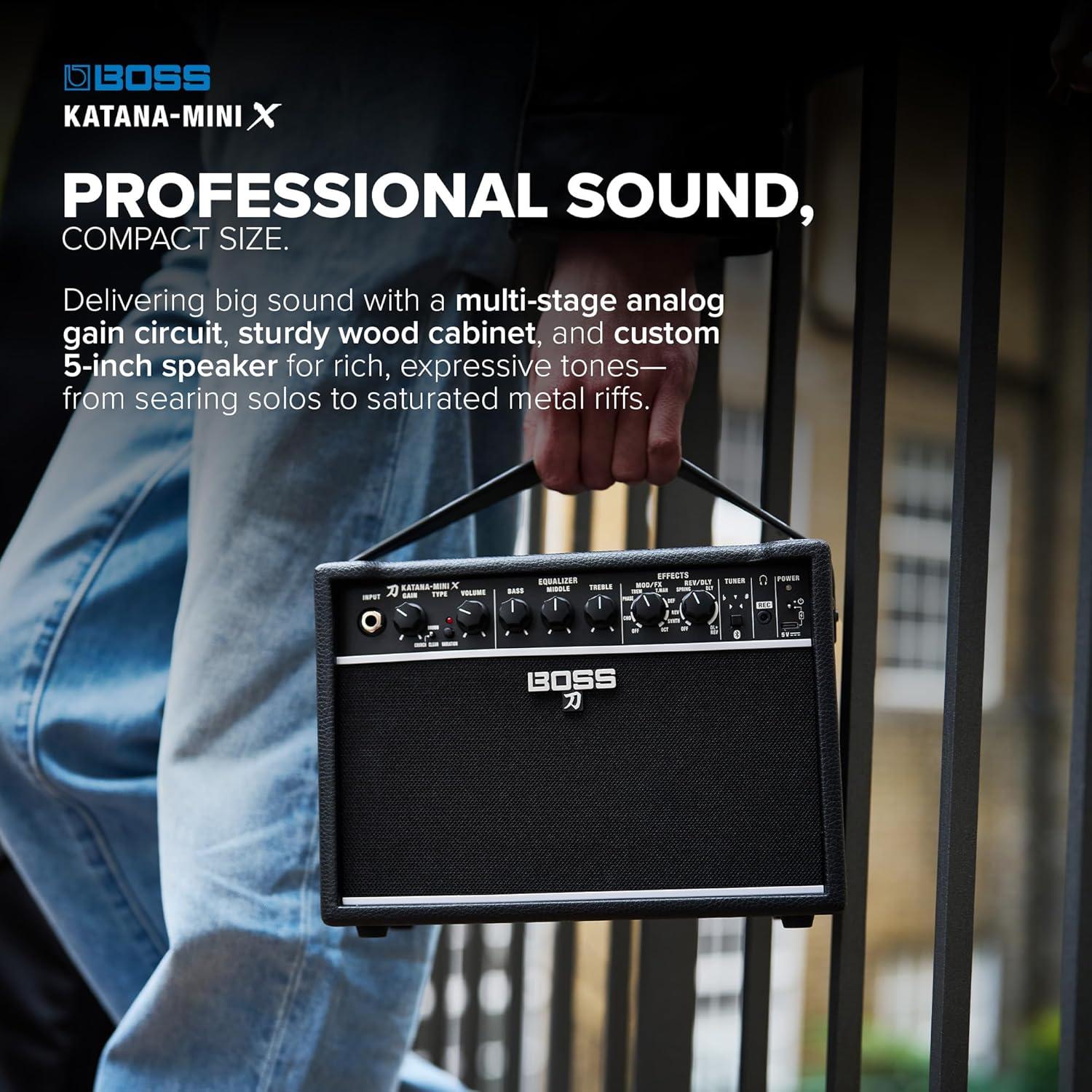 Amplificador BOSS Katana-Mini X 10W Bluetooth para guitarra