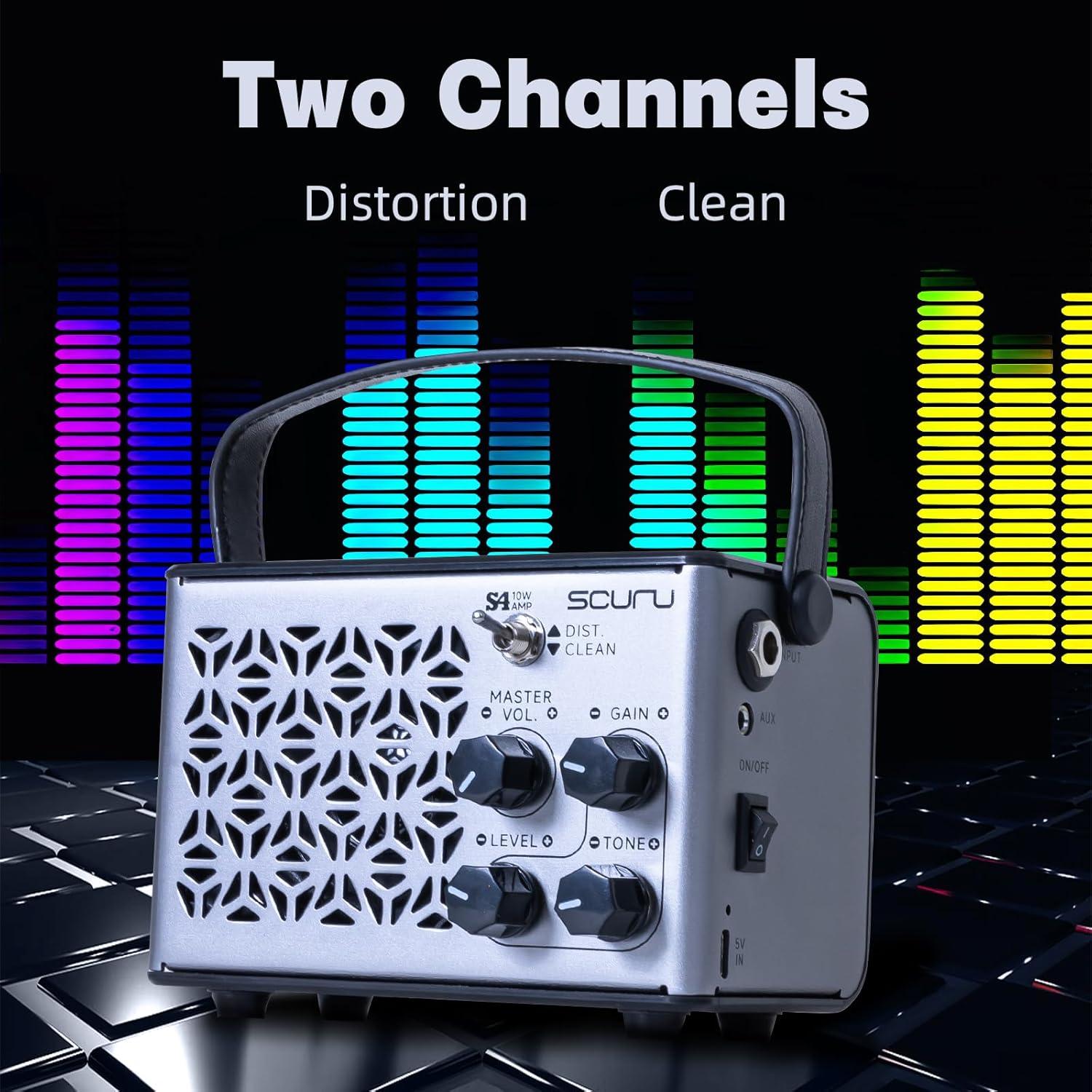 Amplificador de guitarra portátil Caline S4 10W Bluetooth