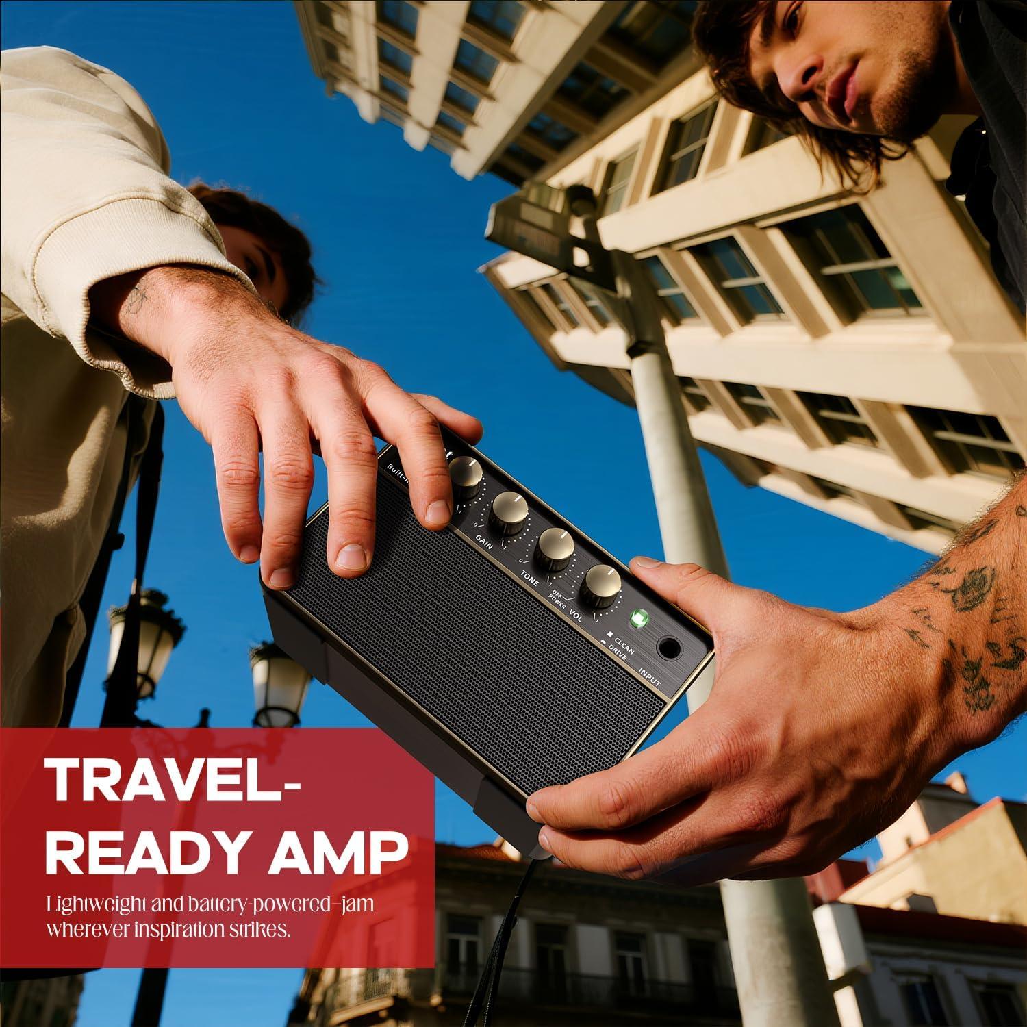 Amplificador de guitarra AKLOT Volt-XII 10W portátil recargable