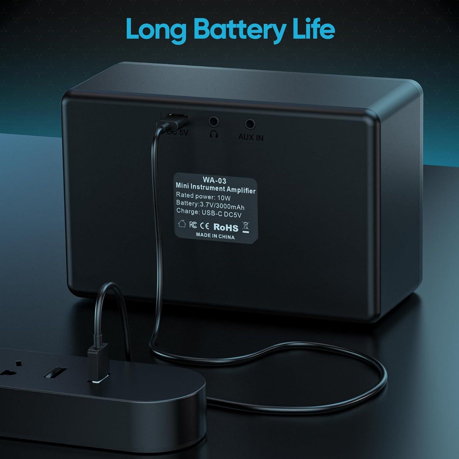 Amplificador de guitarra Ueteto WA-03 10W portátil recargable