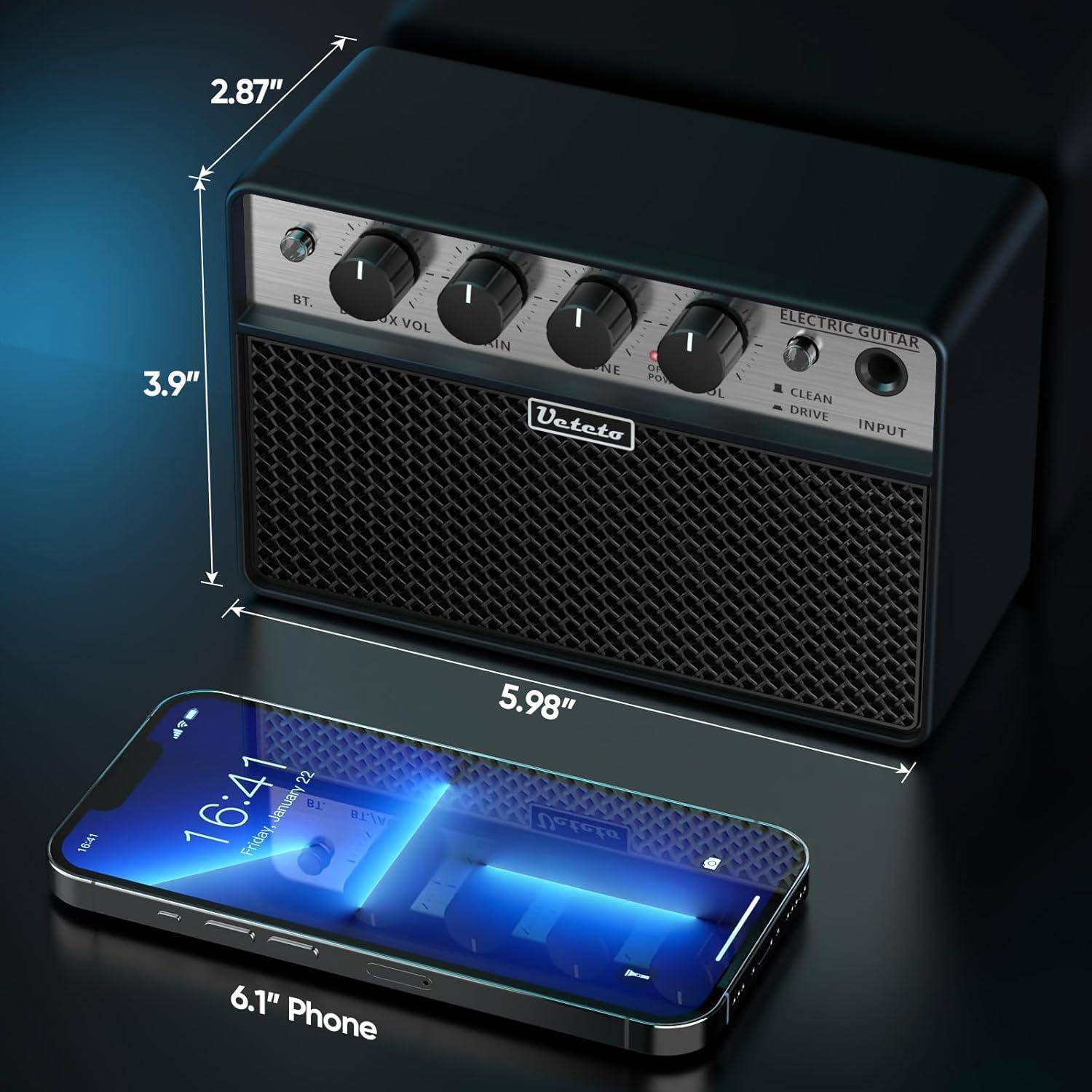 Amplificador de guitarra Ueteto WA-03 10W portátil recargable