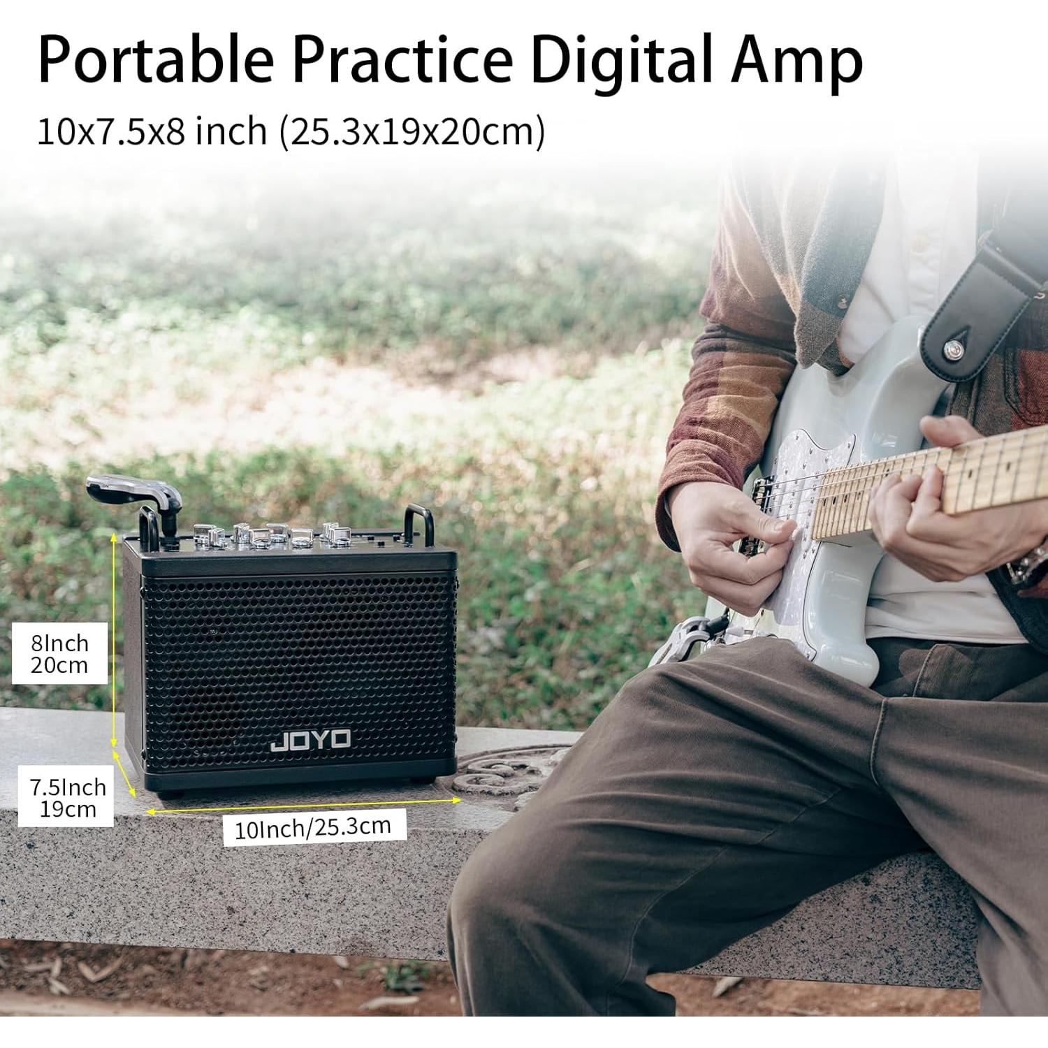 Amplificador de Guitarra Portátil JOYO DC-15S 15W Recargable