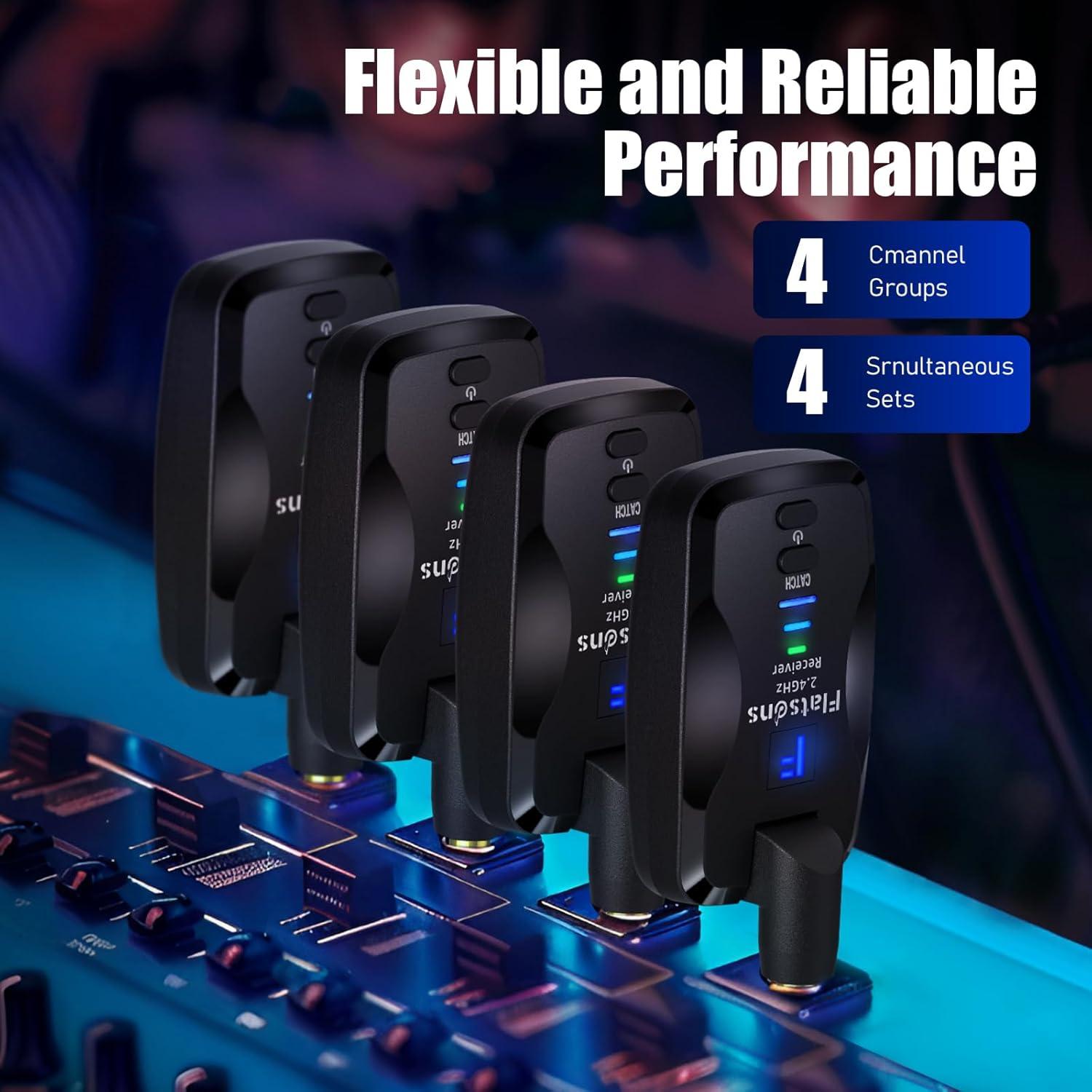 Sistema Inalámbrico de Guitarra Flatsons FW2D 2.4GHz USB-C