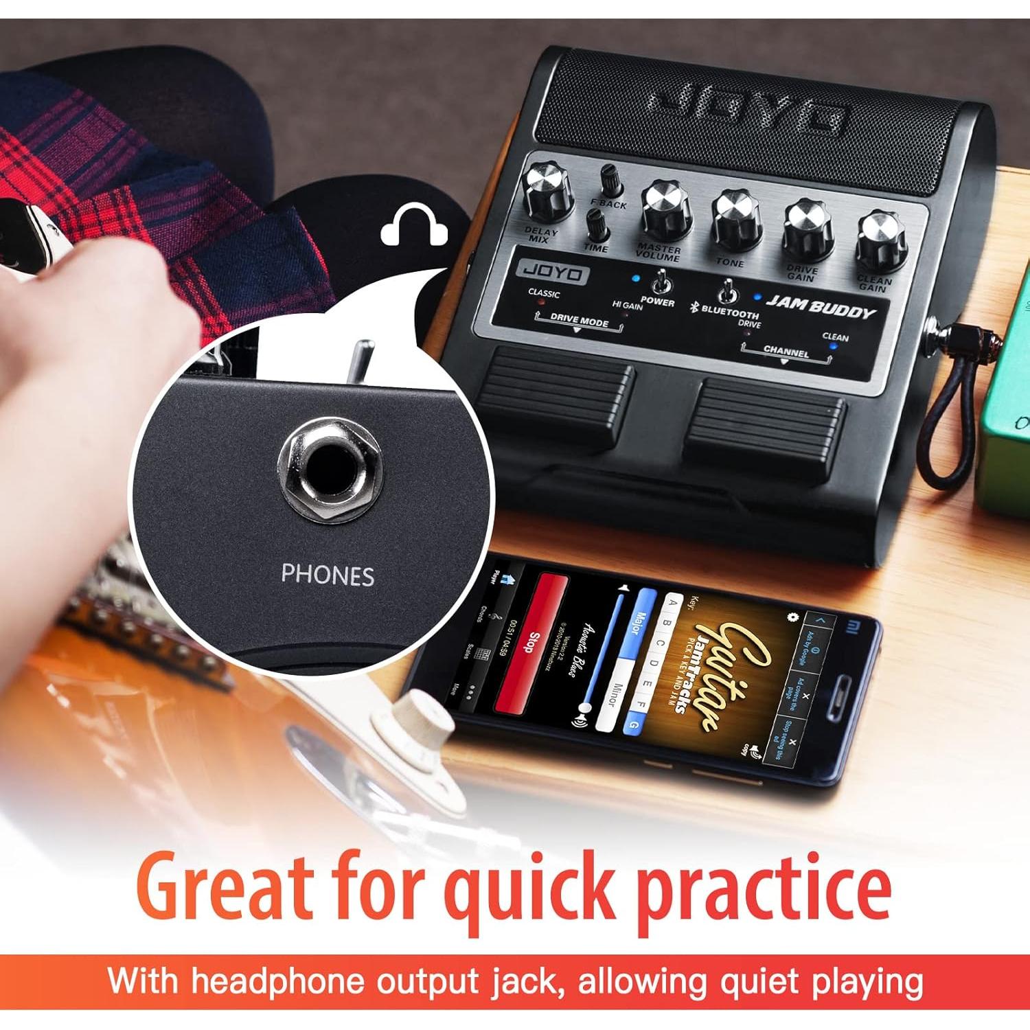 Amplificador de guitarra portátil JOYO Buddy Bluetooth 8W