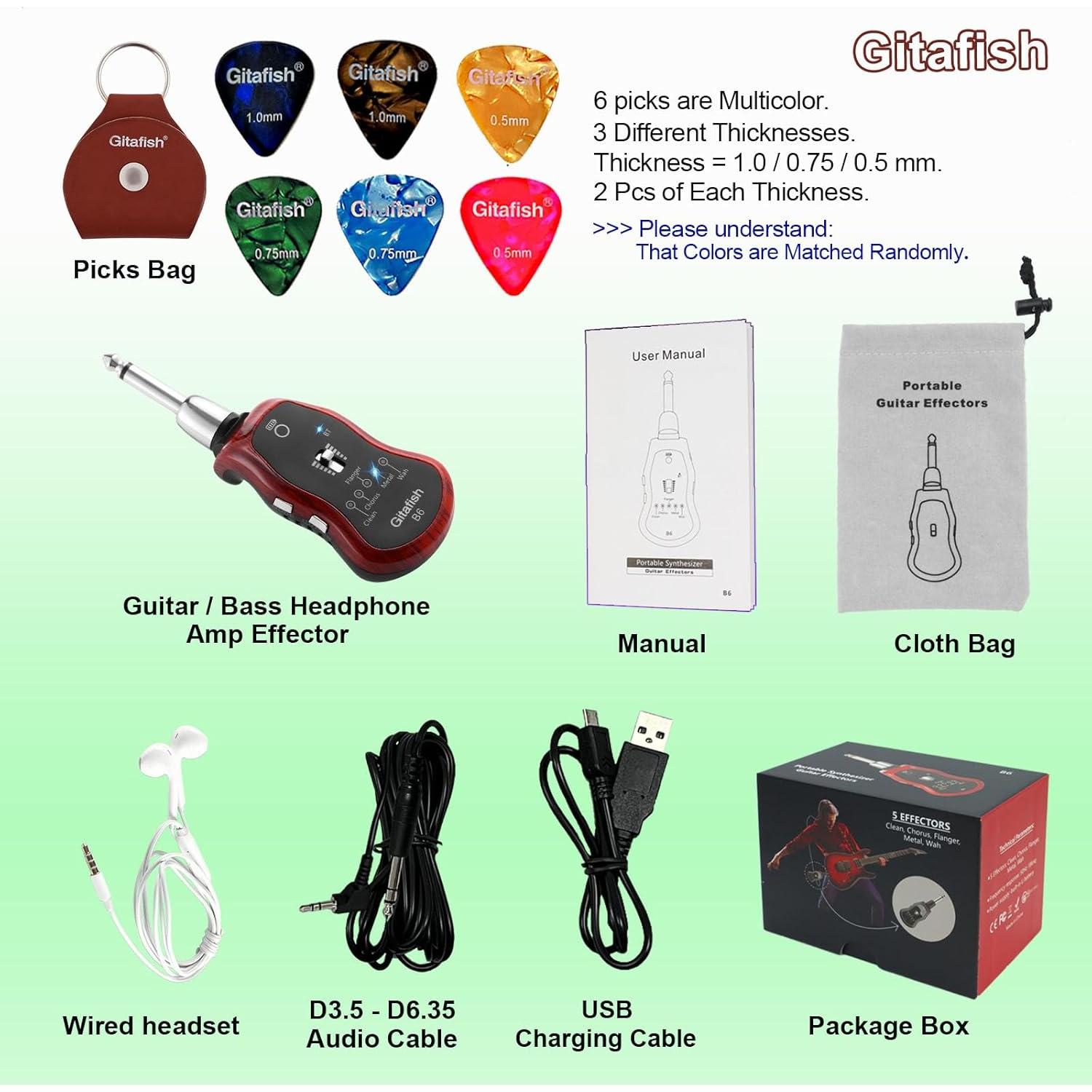 Amplificador Bluetooth Gitafish para Guitarra y Bajo 50W