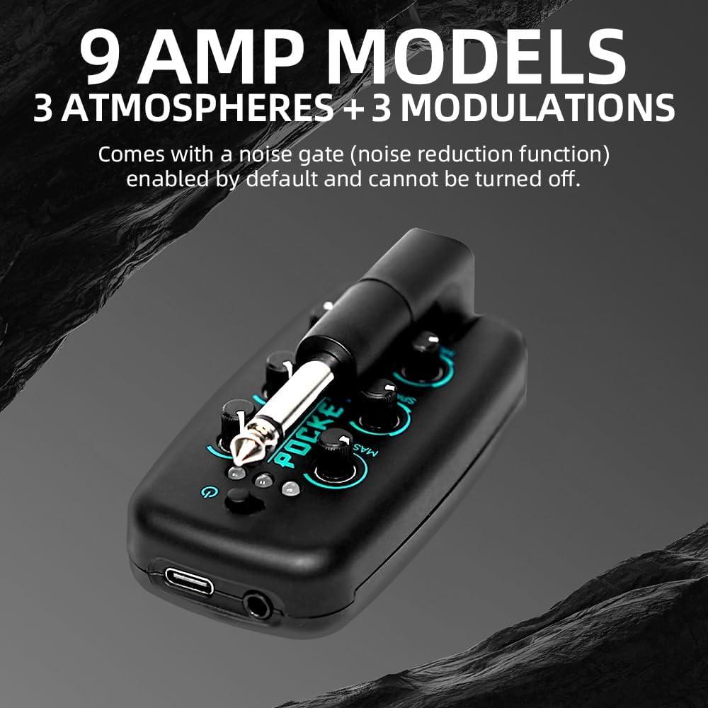 Amplificador de Auriculares EROK PocketRock para Guitarra Eléctrica