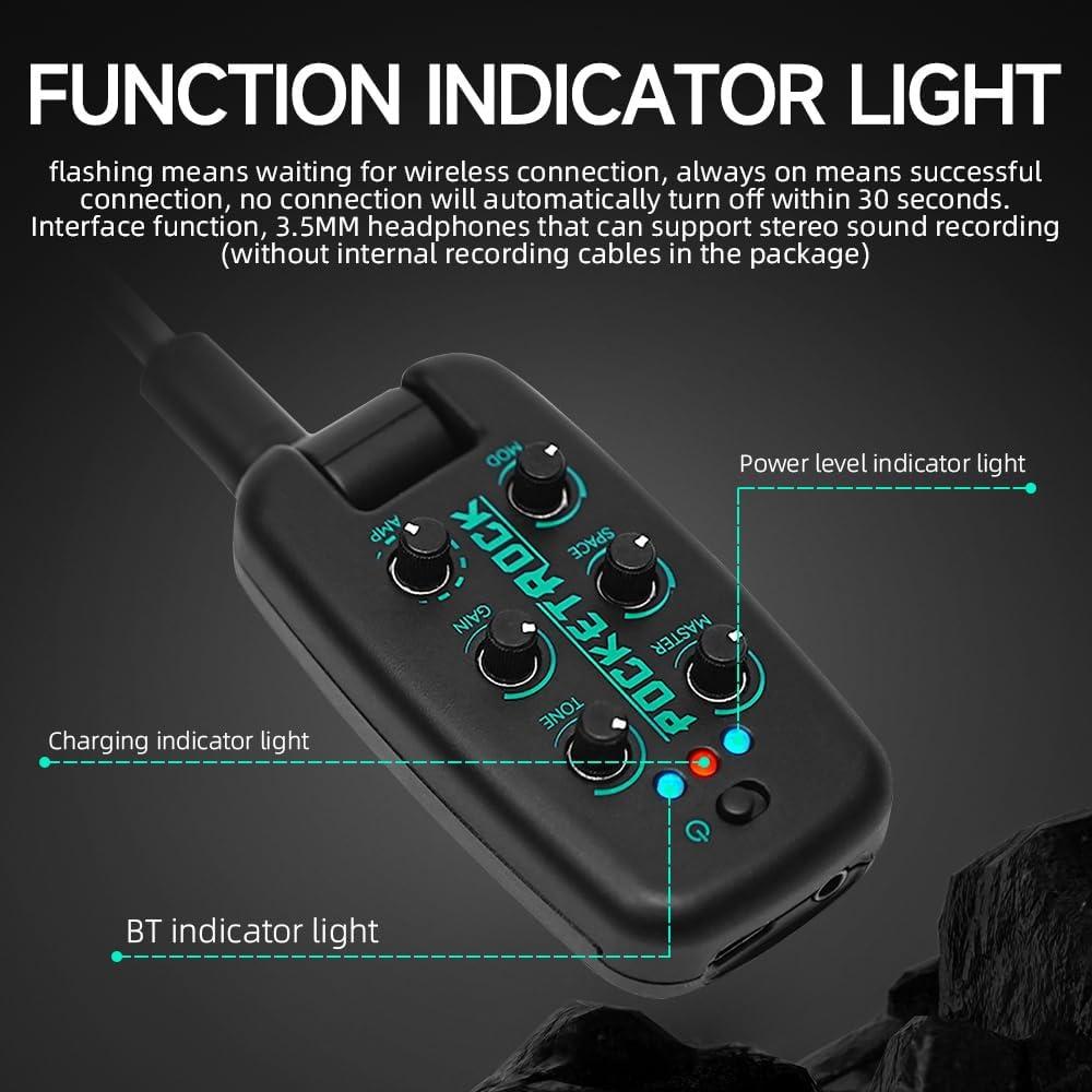 Amplificador de Auriculares EROK PocketRock para Guitarra Eléctrica