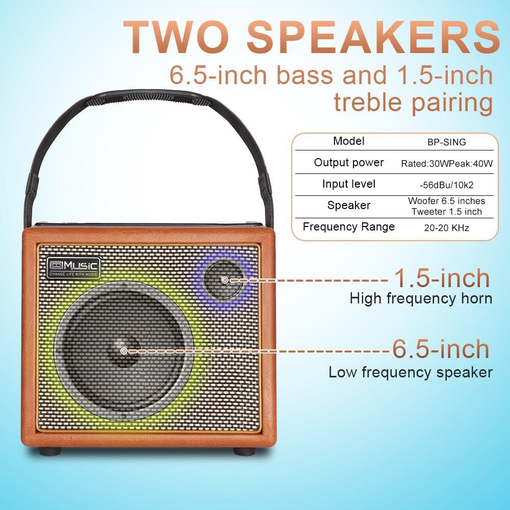 Máquina de Karaoke Coolmusic BP-SING 4.49kg Bluetooth 2 Canales